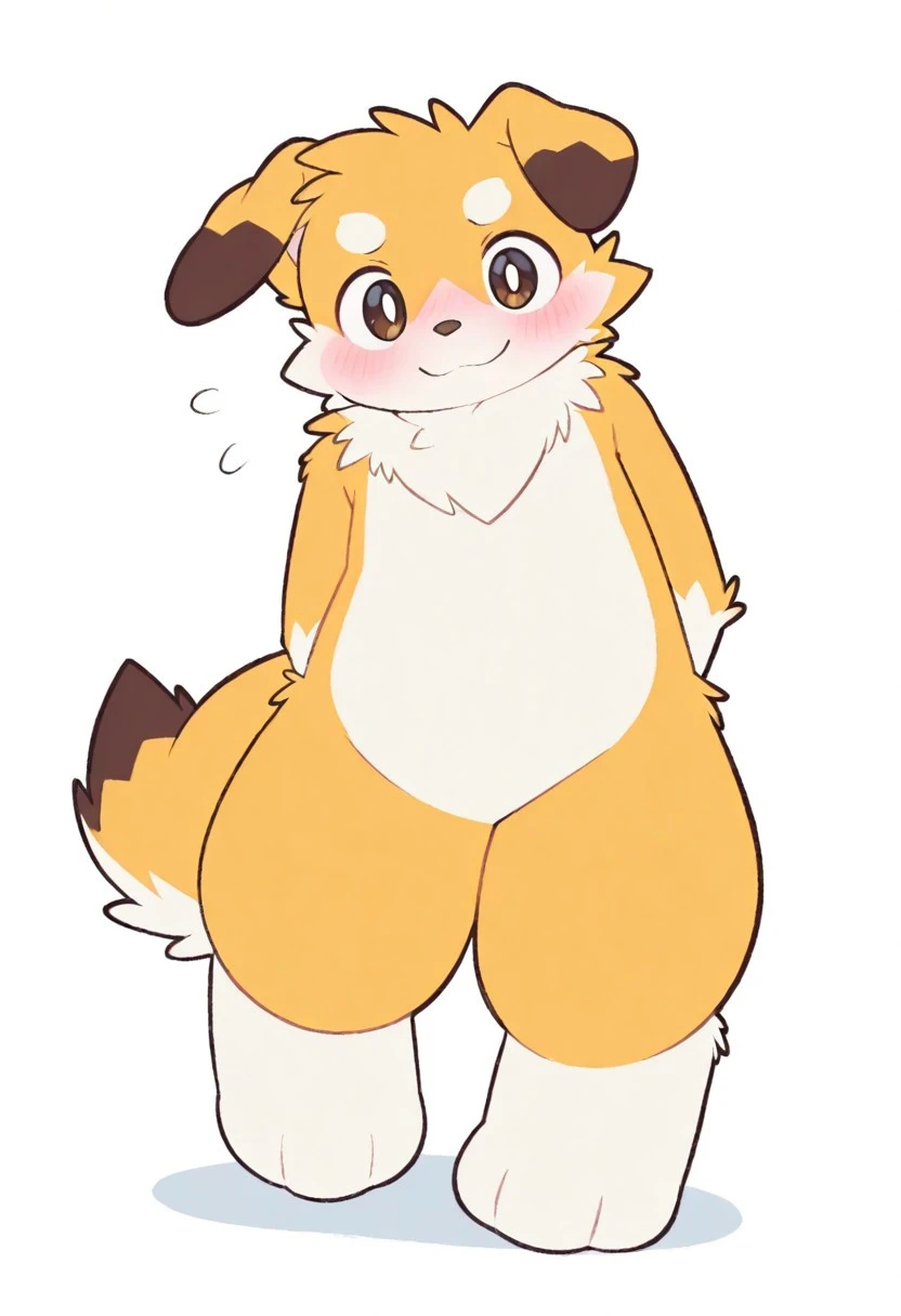 zuppu11, masterpiece, best quality, 1boy, male focus, furry, cute, kemono, full body, blushing, looking at viewer, general