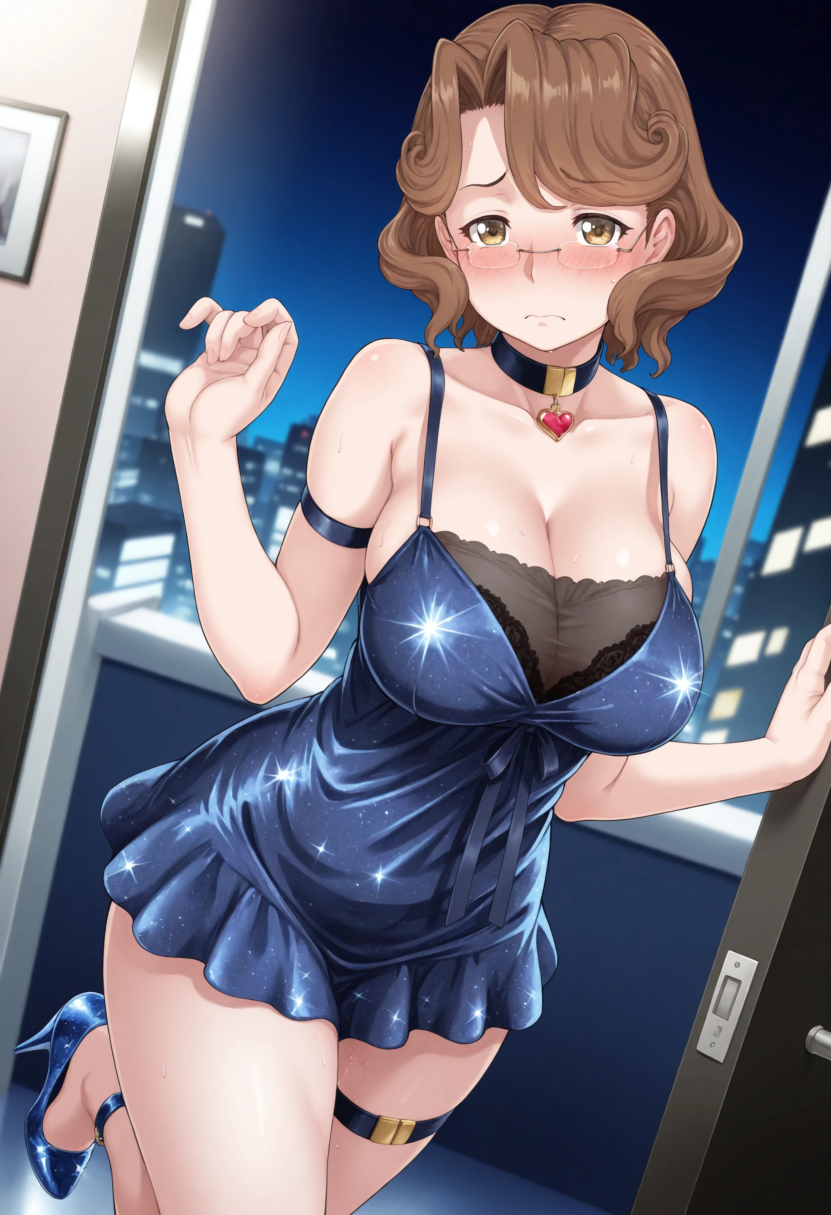 minori3rd, medium breasts, solo, magician, tuxedo, leotard, smile,Chubby