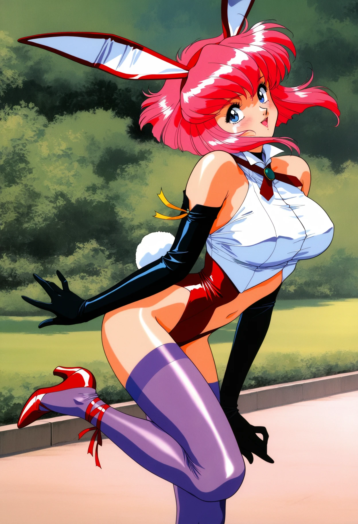 TMM_Ichigo_Momomiya, 1girl, solo, smile,, (majestic, stunning, exquisite:1.3), full body, boots, big breast, curvy