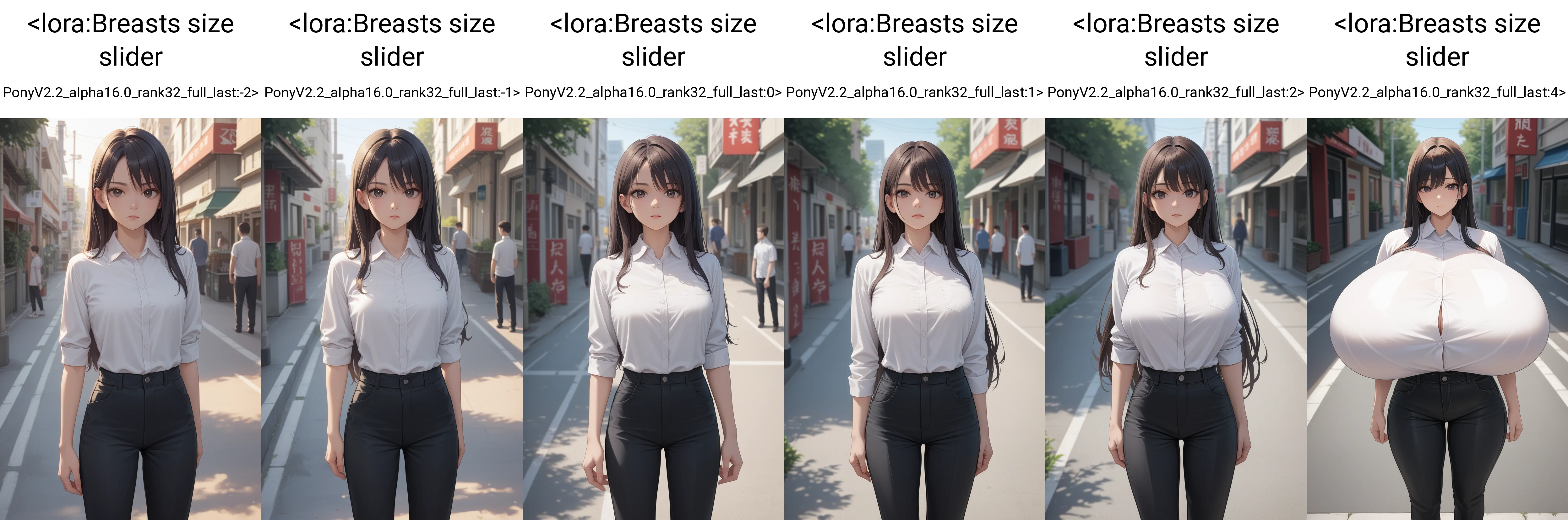 Breasts size slider