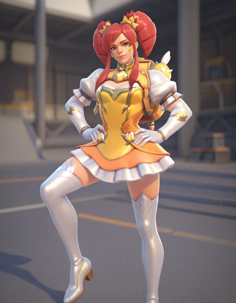 (best quality,4k,8k,highres,masterpiece:1.2),ultra-detailed, College Girl walking around college campus, wide hips, strutting her stuff, Smiling and laughing, Flirting with the viewer, HDR, 8k, absurdres, cinestill 800, sharp focus, add_detail:3 (solo woman) anime Villainess