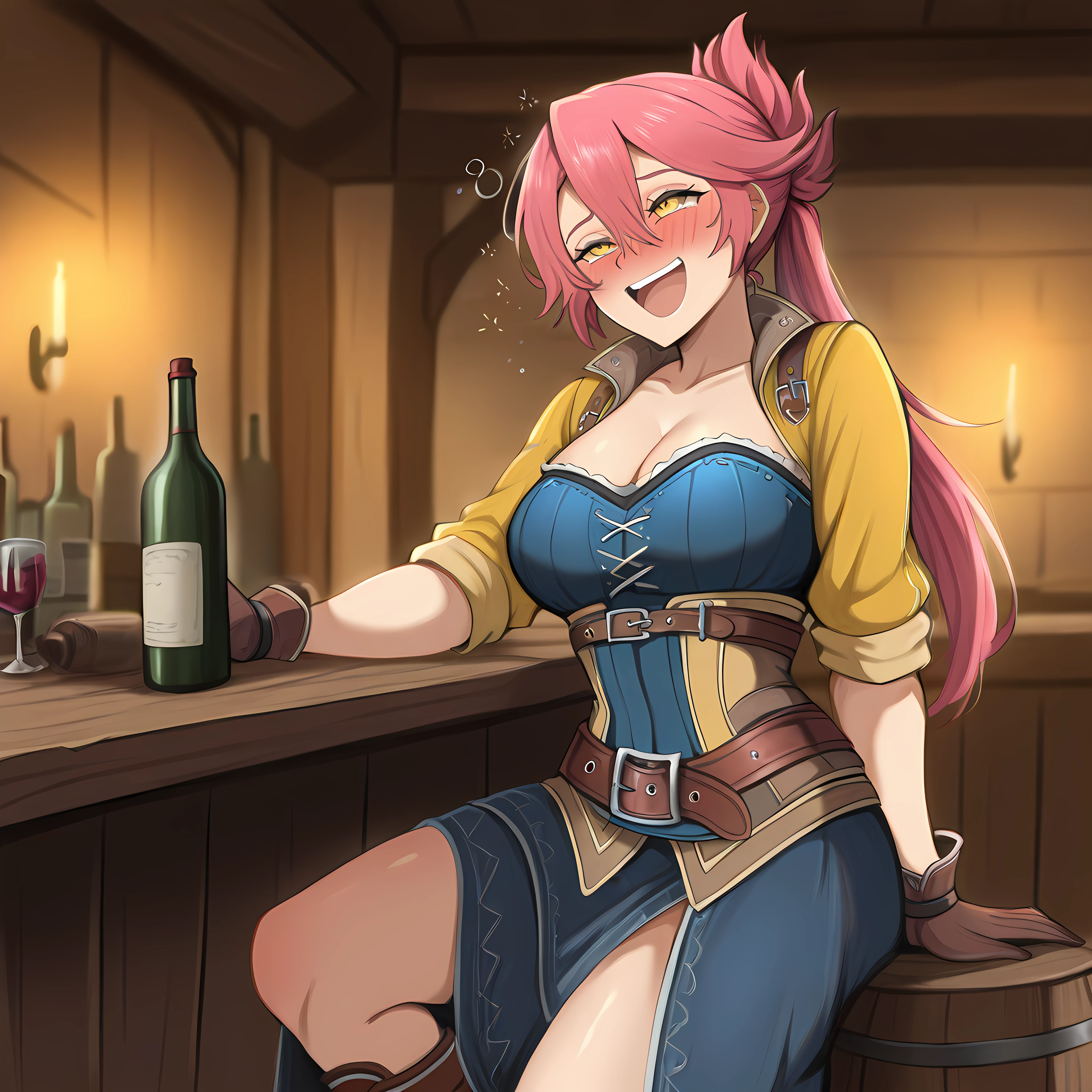 score_9, score_8_up, score_7_up, source_anime, starfire, dark skinned female, red hair ,( dirindl, octoberfest, beer hall), traditional german clothing, cleavage, looking at viewer, slutty, large breasts, wide hips, breasts, dress, holdng a tray of beers,beer steins , exposed breasts, , nipples, black corset, breasts, short skirt, sagging breasts, cowboy shot, indoors, skimpy, , short skirt, exposed breasts, nipples, tiny poofy skirt, poofy sleeves, ruffles, lace, corset, waist apron, exposed breasts, breasts, topless, green and black dress (insanely detailed, masterpiece, best quality),
