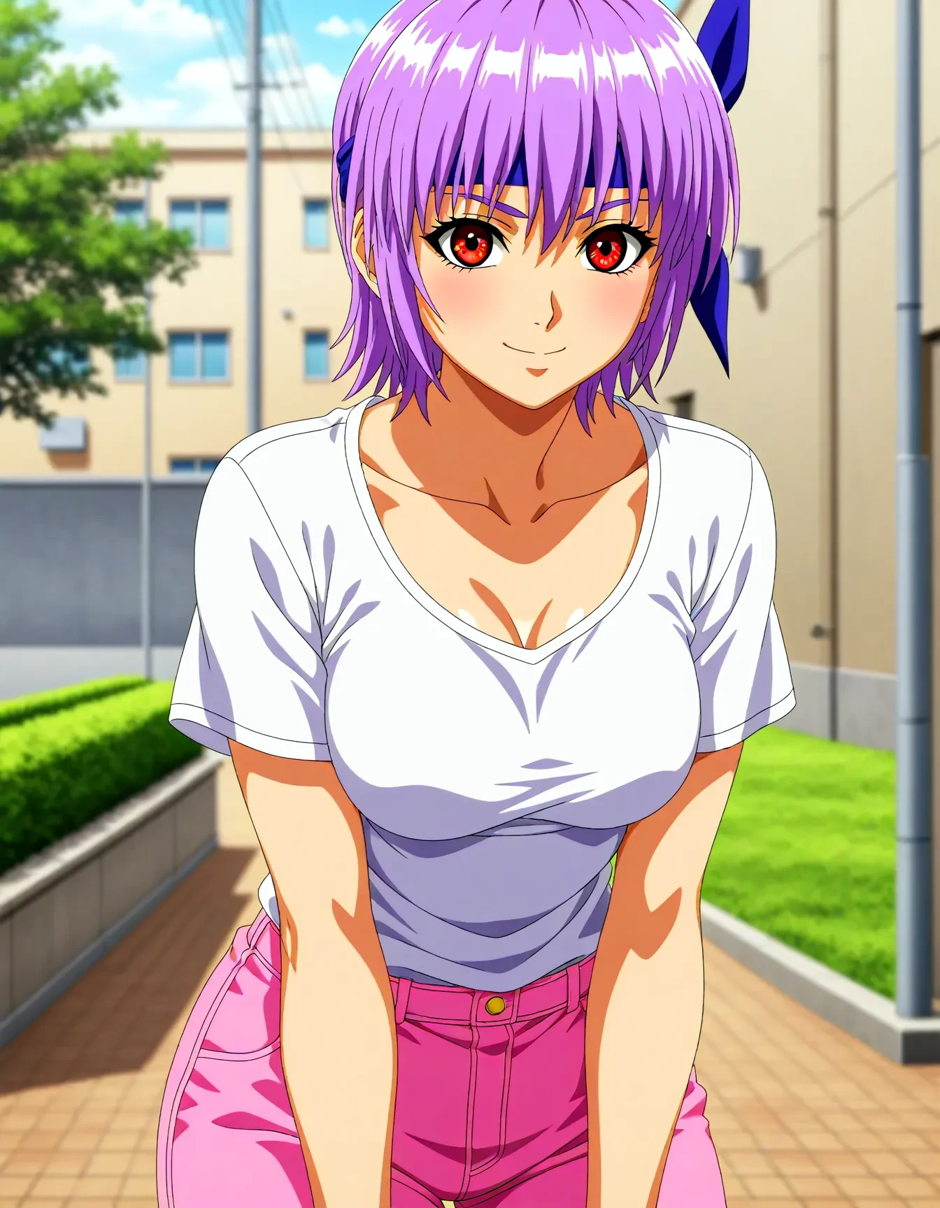 <lora:dmd2_sdxl_4step:1>,1girl,official style,masterpiece,best quality,newest,very aesthetic,highly detailed,high resolution,absurdres,highres,depth of field,super detailed skin,very awa,Anime,anime coloring,anime screencap,<lora:ayane_V1:1>,ayane \(doa\),smile,stylish_pose,casual,