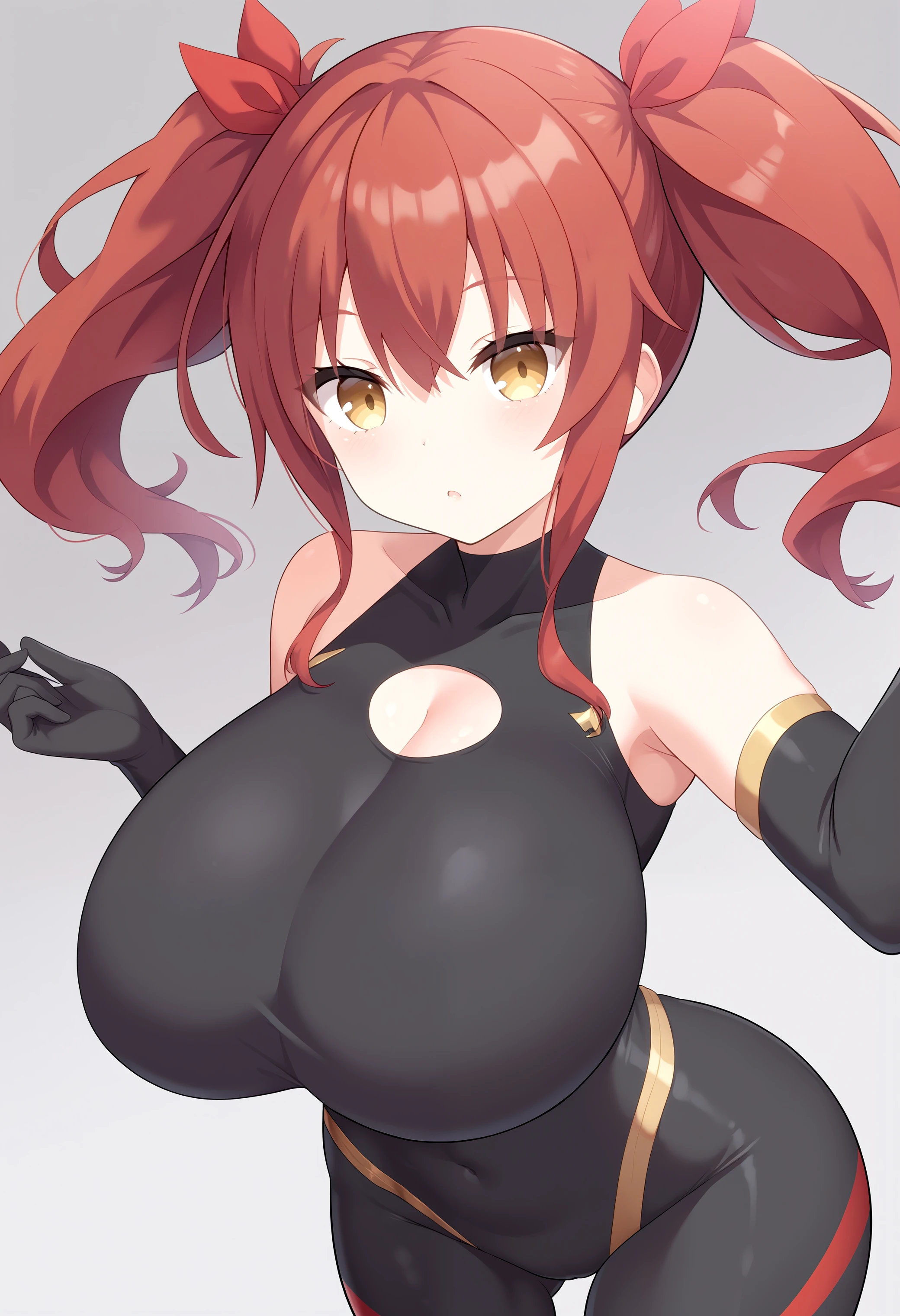masterpiece, Ultra-detailed, 8k, high quality, Best image quality, Digital Illustration, Enchanting anime girl, ((Combat pose:1.4)), ((Hover Effects:1.2)), carefully drawn hair, Detailed eye depiction, Appearance Splash Paint Background Color, center, ((heavy weapons:1.4, Armament:1.3))、((Latex Micro Bikini:1.3. Crop Top:1.3))、((Cleavage:1.3))、((Crop Top Belly Button))、((High leg:1.3))、((Huge breasts:1.3))、((Huge hips:1.3))、((Thick thighs))、((clavicle))、((Camel Toe))、Captivating smile、Glowing Skin、Sharp focus, Draw the whole body, Glossy and realistic skin texture, Accurate Anatomy、Smooth texture