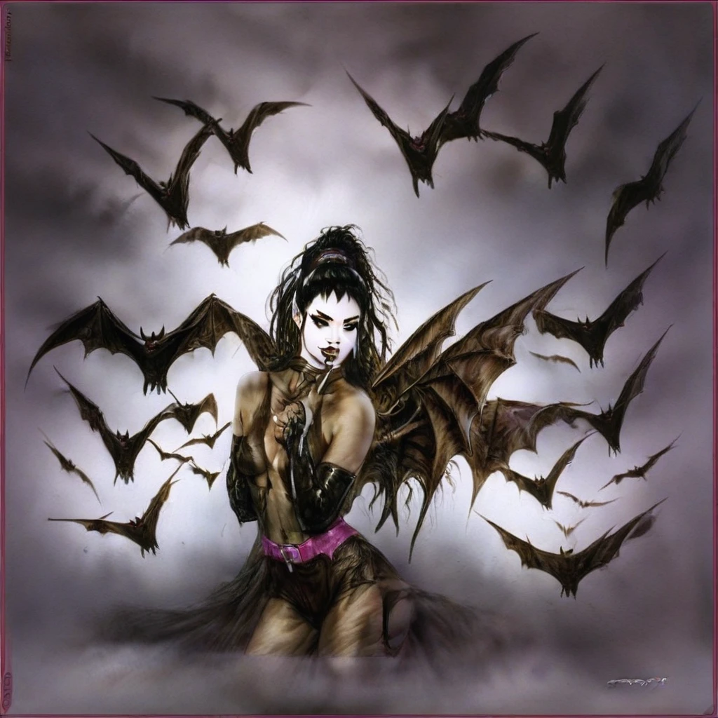 Girl with swarm (Birds/Bats) V1