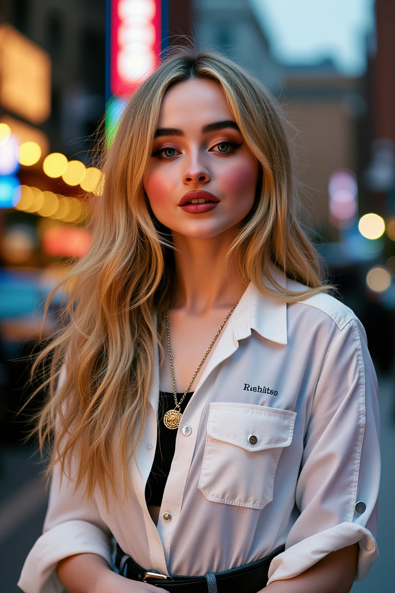 <lora:fgella2_obj20:0.7>, full_body, standing, sandals, (shirt), pants, (las vegas strip), (fgella: 1.2), perfect face, (contact iris: 1.1), pale skin, skin pores , depth of field
