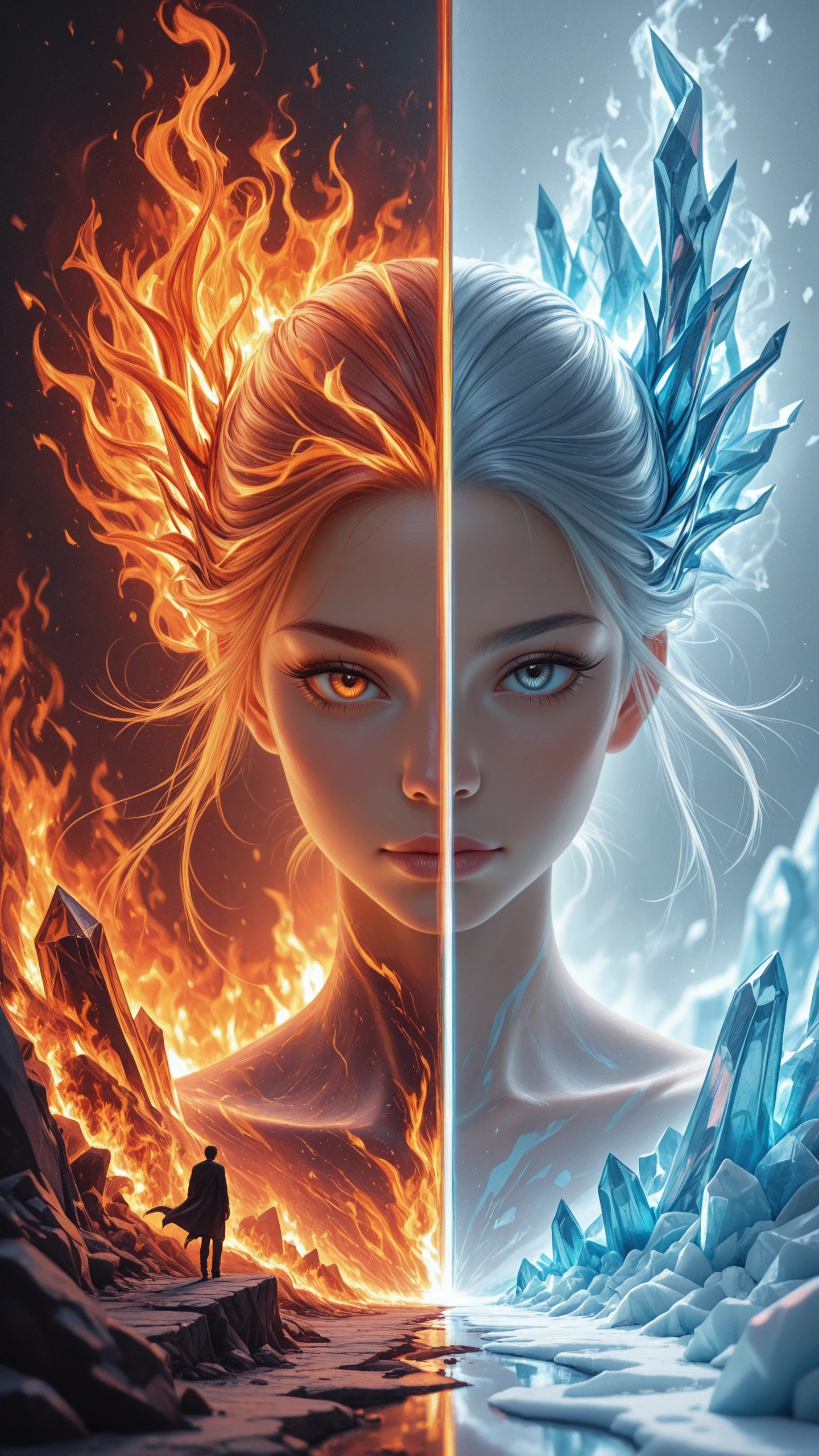 Cold Ice Flame Light Ice and Fire