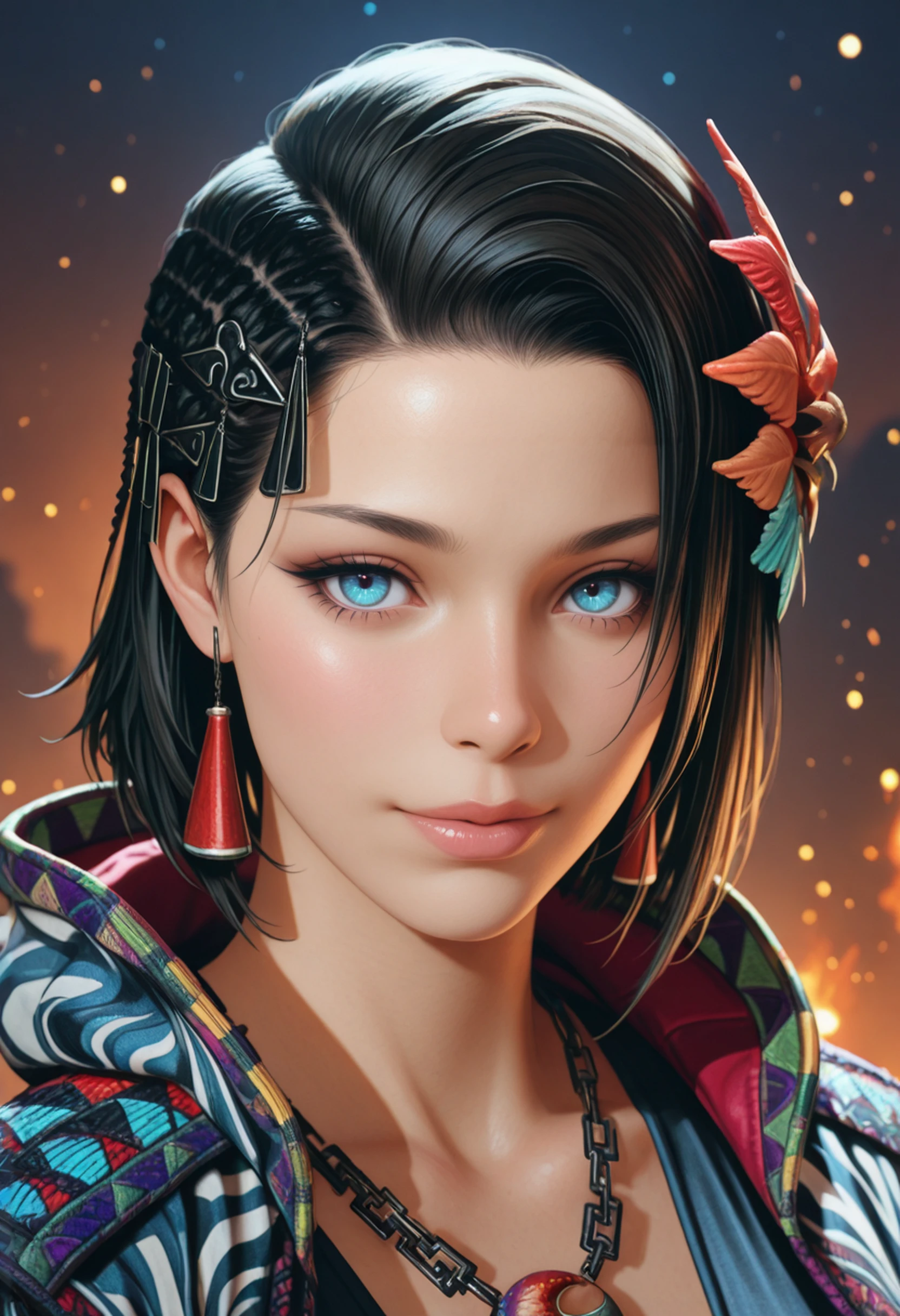 masterpiece, very aesthetic, best quality, absurdres, newest,
<lora:ILT8Azucena:1.0>
T8Azucena, 1girl, black hair, short hair, blue eyes, hair ornament, looking at viewer, portrait