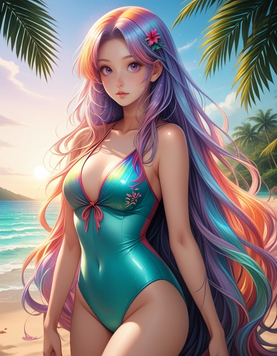 diamond heart, vibrant and captivating, sparkling in the blue ocean, beautiful and luminous (best quality, highres:1.2), ultra-detailed, realistic:1.37, with vivid colors, sharp focus, and exquisite lighting break ((from behind))