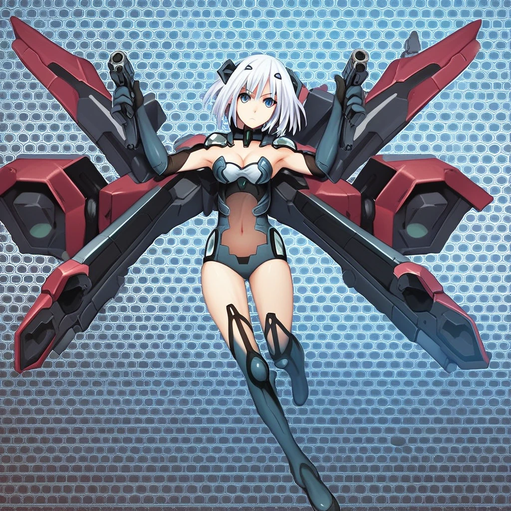 top-quality、ighly detailed、masterpiece、ultra-detailliert、illustratio、((1girl in))、silber hair、length hair、Floating hair、、Cyber City、Neon building、(The upper part of the body:1.05)、extremely_Detailed_Eyes_And_Face,cybernetic wings mechanical wings、Random posture、Skyscraper、、Mechumusume、shrine maiden clothe,maid clothes、Random angles、anime styled,cowboy shot