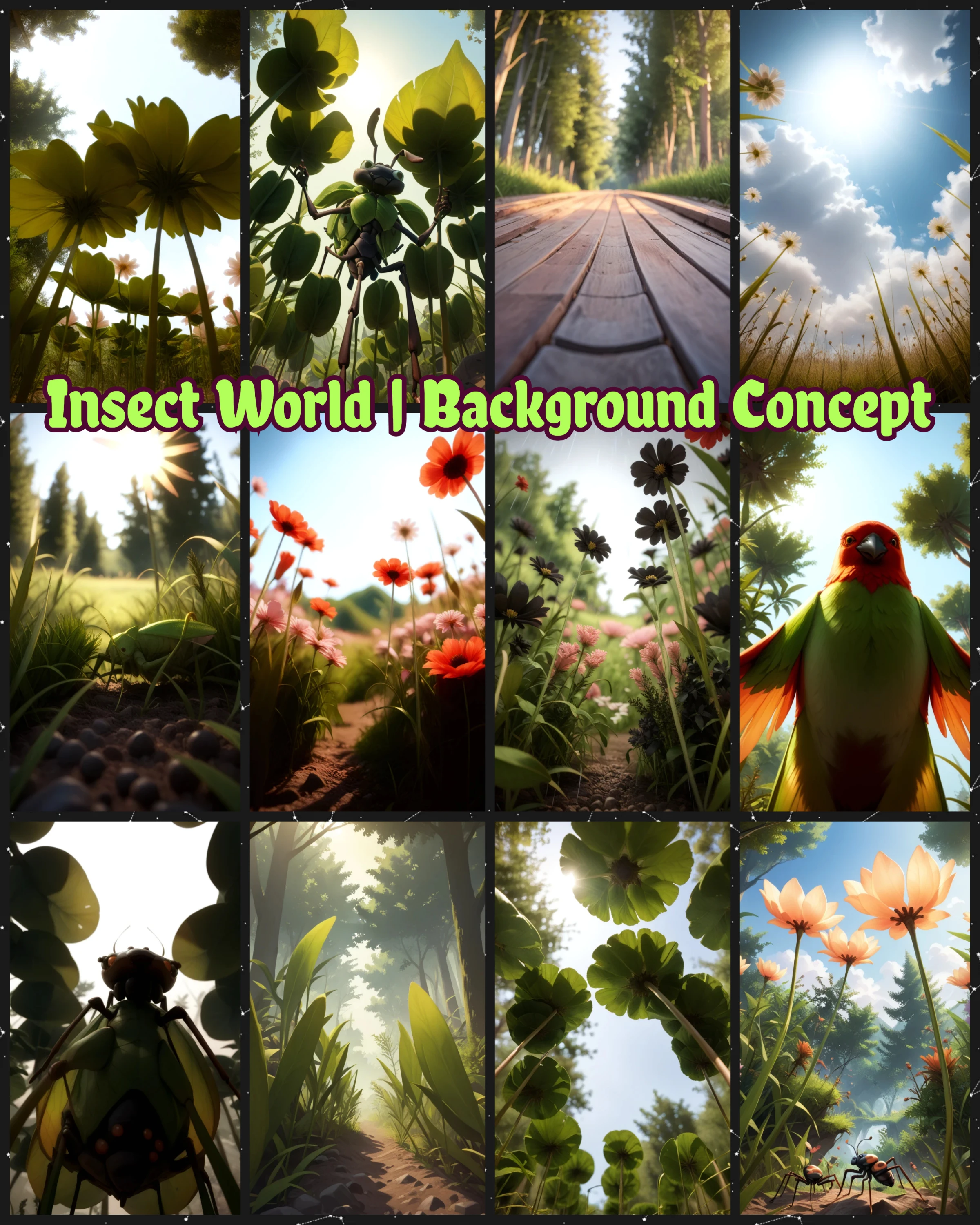Insect World | Background Concept | PonyXL Main