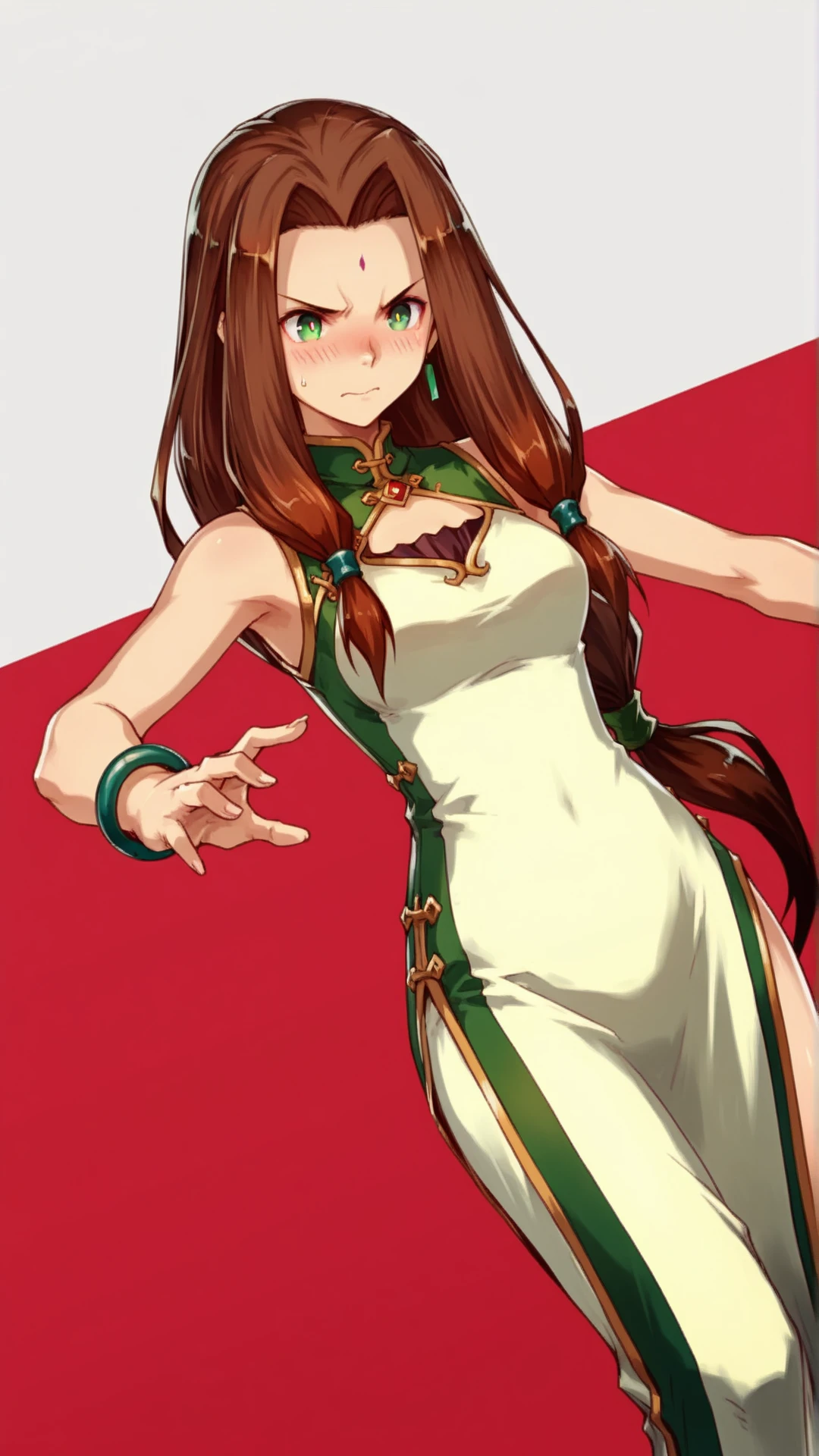 Kushina, prostitute, best quality: 1.1, 1 girl, (blue eyes), detailed green eyes, well-aligned eyes, extremely detailed face, blushing cheeks, perfect face symmetry, smiling, embarrassed, (kunoichi clothes), BREAK intricate details on hands, intricate details on fingers, (huge) breasts, crimson hair, detailed hair, long hair, defined figure, thick muscular legs, small defined waist, voluptuous body, lascivious woman, nymphomaniac woman, dynamic pose, Interacting, ((simple white background): 1.5)


Sem erros 
Qualidade boa 

Só dois braços 

Fazer mãos certas 

5 dedos cada mão 

Simetria 

(((Sem erro)))