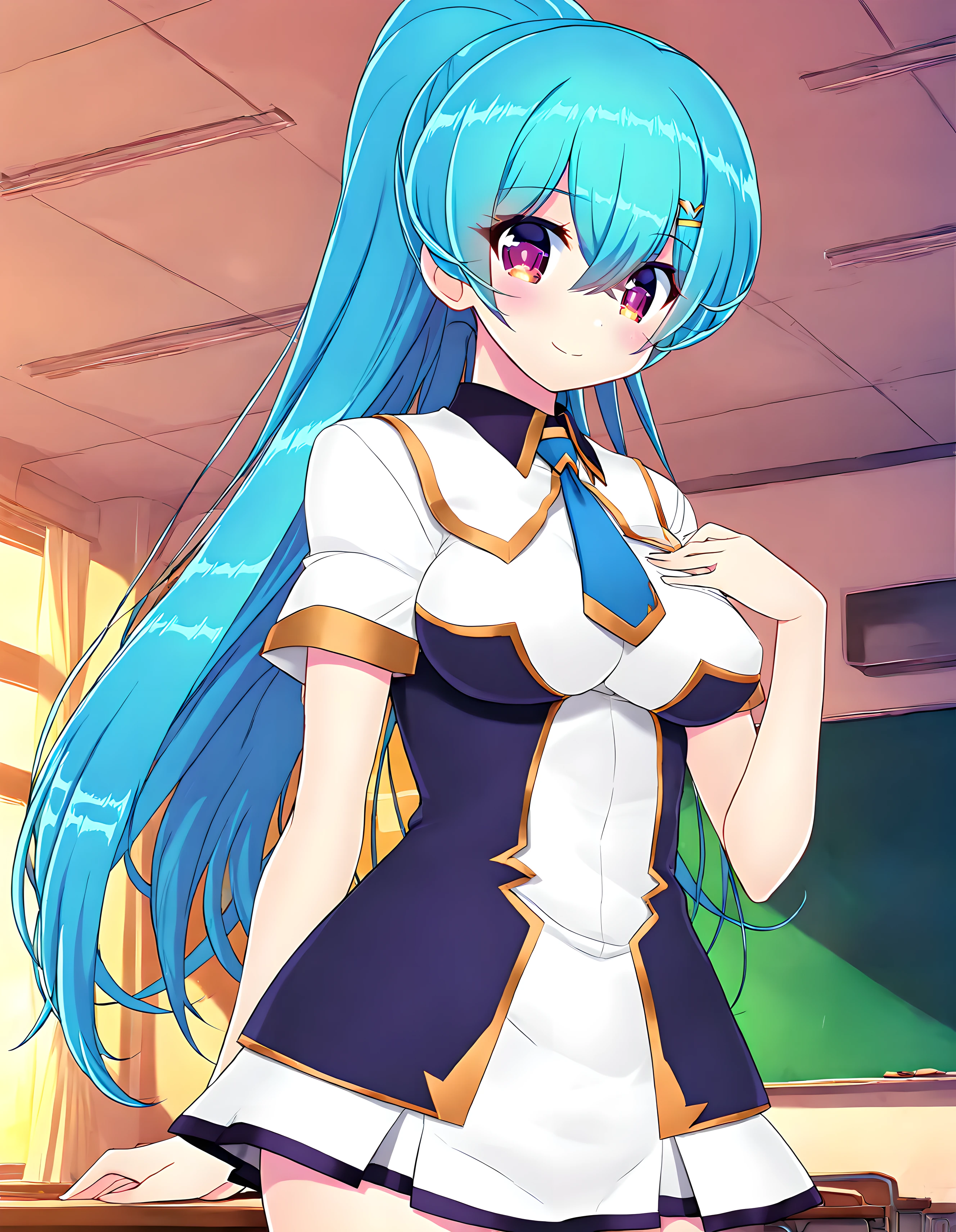 1 Female,High definition,high resolution,Ultra-realistic,8K, kr1, multicolored hair, dyed bangs, white shirt, sleeveless, green skirt, tight skirt, miniskirt, pleated skirt, European,sexy,Upper body close-up,Photographed from the front,Dynamic Angles,blush, medium tits, happy, wink the eye,facial, sweat,multicolored hair ,((nipples)),(wide thighs:1.4),(white panties),(show panties),(from behind),(huge ass),(show ass),(blush), detailed face