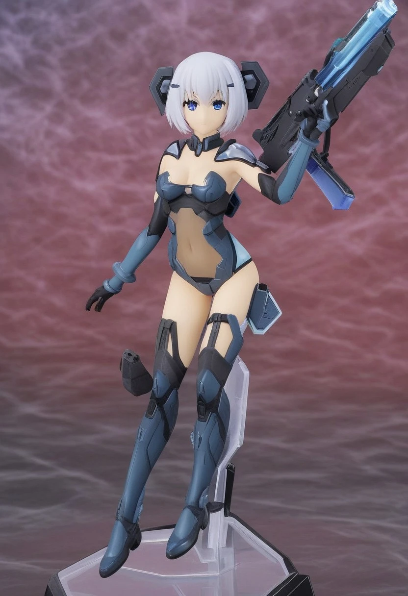 1girl sci-fi, cyber suit , battlefield, large weapon <lora:L_RM-PF1:1> <lora:L_RM-PF2:1>, fighting