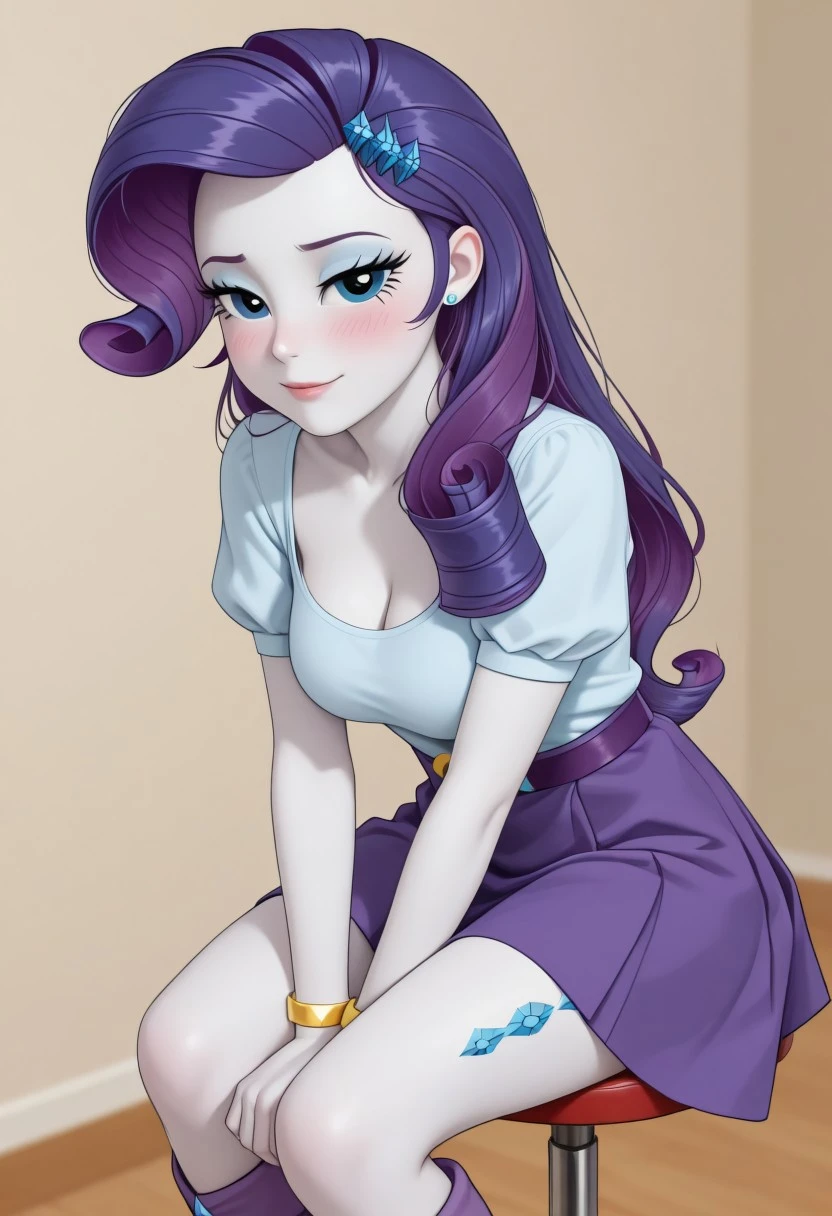 masterpiece, best quality,
reishad, solo, 1girl, female focus, grown adult, 35 years old, light smile
BREAK
irl, realistic style,
BREAK
detailed skin, detailed face, dynamic pose,
BREAK,
medium breasts, sexy, face focus,
Rarity, mlp, show accurate, equestria girls, bracelet, purple hair, white skin, blue eyes, hair ornament high heel boots, jewelry, white top, cleavage, puff sleeves, belt, cutie mark purple skirt, purple boots,
lidded eyes, score_9, score_8_up, score_7_up, source_anime, masterpiece, 1girl, blushing, irl, realistic style,
depth of field, close up, face focus, sitting on a stool,