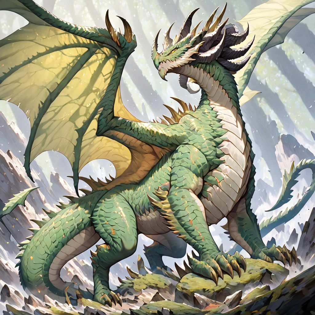 masterpiece, best quality, newest, absurdres, highres,
DFV1.0
monster, no humans, dragon, wings, tail, wings, dragon wings, dragon horns, horns, multiple horns, green scales, yellow eyes,