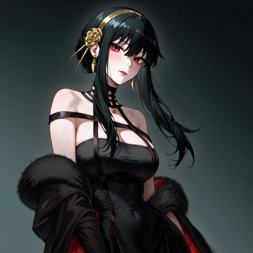 masterpiece, best quality, newest, absurdres, highres,
DFV1.0
1girl, yor_briar, spy_x_family, black_hair, red_eyes, black dress,