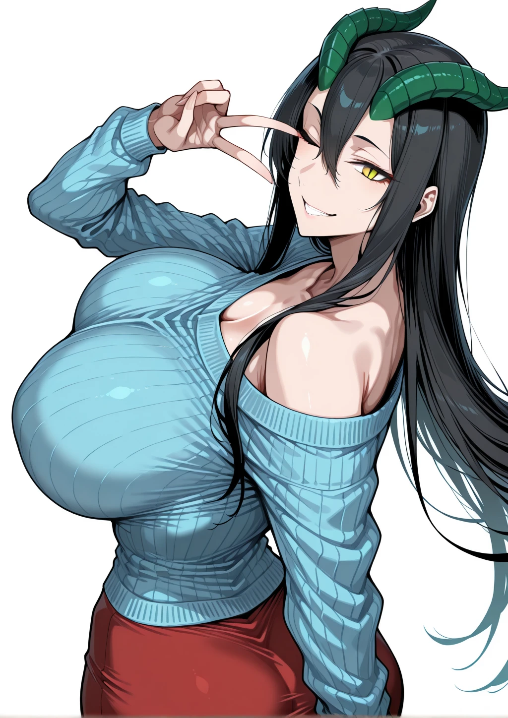 Anime Girls, (masterpiece, highest quality, 8K ultra-high resolution:1.4), gleaming skin, beautiful detailed eyes, ultra-detailed, cowboy shot
1girl. solo, mature, adult, milf, facing viewer,
looking at viewer,
smile, horny, sweat, nervous, 
((bra)), boob tent, big butts, thick thighs,
grey background, simple background, 