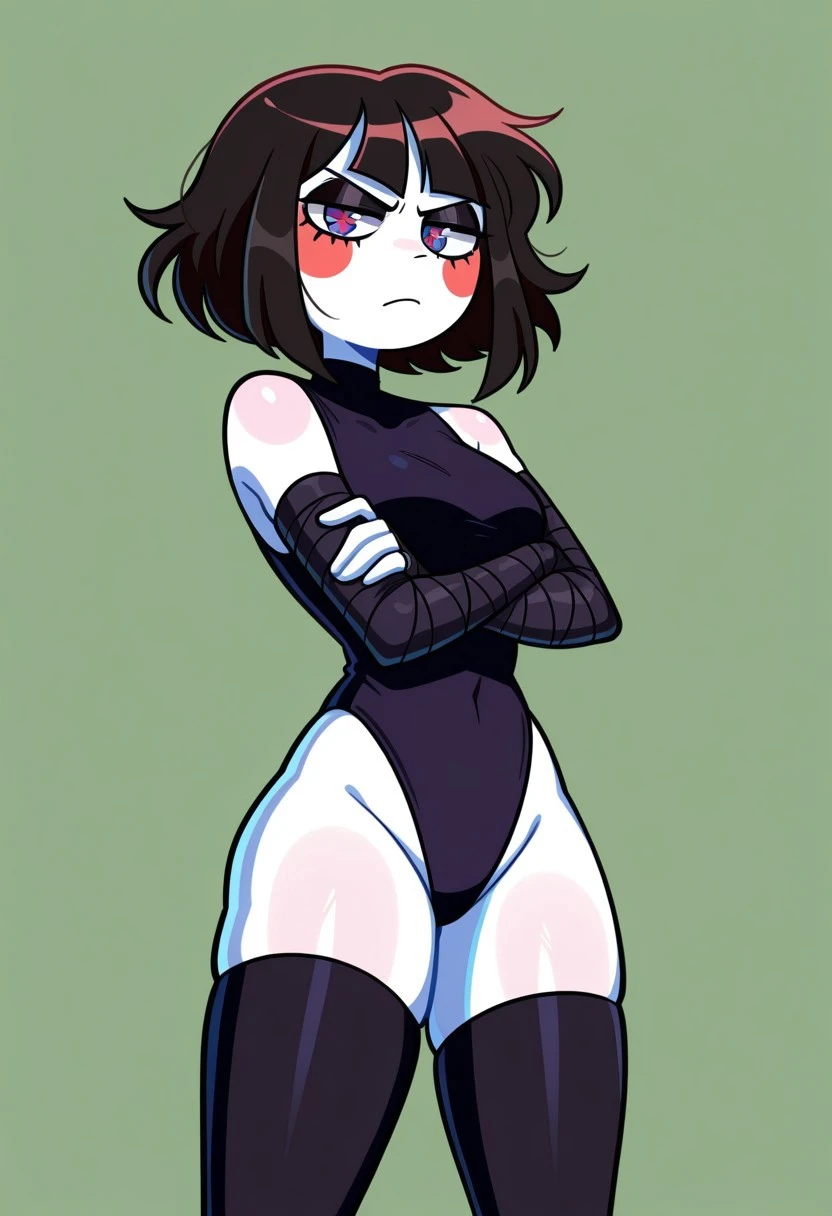 , jenny, usando um maiô preto Very Very Very Big tits goth legging sexo com uma mulher futa