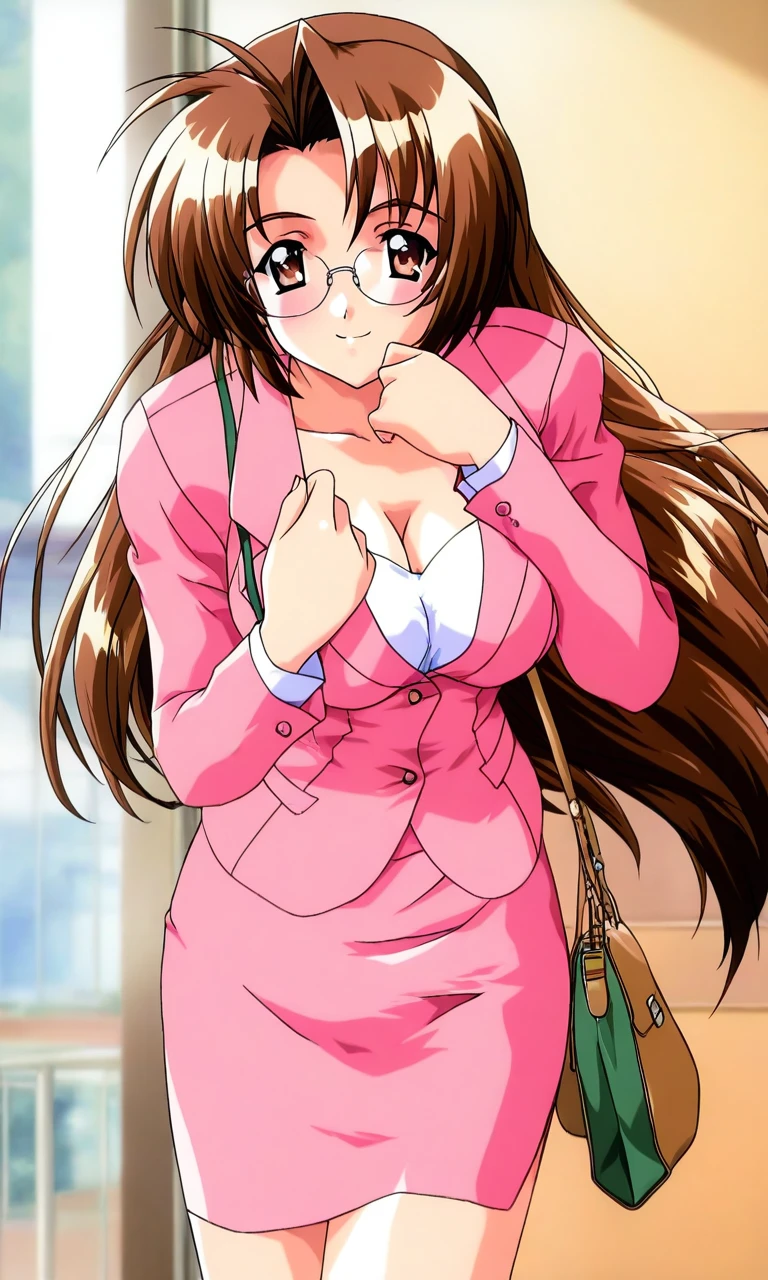 masterpiece, highest quality, Browsing Caution, Upper Body, Are standing, ((One boy),chest grab,(Grab from behind)1.2,((Are standing sex,Sex from behind))), orgasm,, Recall,Grab from behind,chest grab,
, Ayumi_arima,Long Hair,brown hair,25-year-old woman,big_chest, Single Pigtail,Pink Lip, Glasses,brown suit,1 braid, show)),perfection 