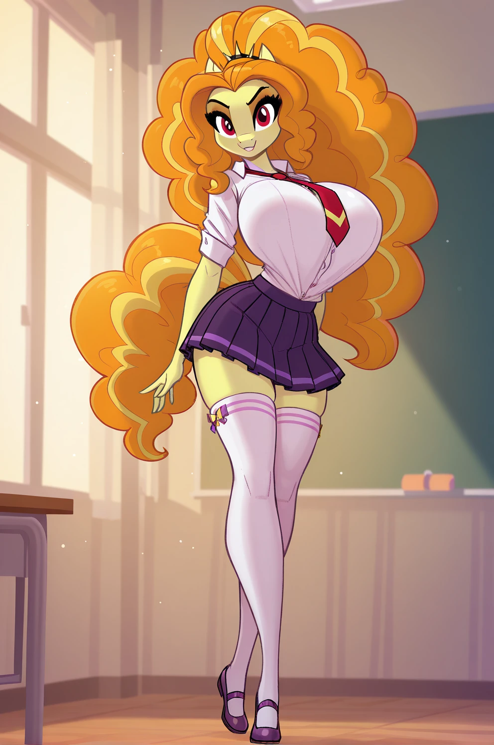 adagio dazzle, 1boy, 1girl, , child, blush, flat chest, clitoris, clothed sex, clothes lift, desk, formal, hetero, large breasts, lipstick, long hair, long sleeves, lying, makeup, missionary, on back, open mouth, penis, pussy, sex, skirt, skirt lift, solo focus, spread legs, suit, torso grab, uncensored, vaginal