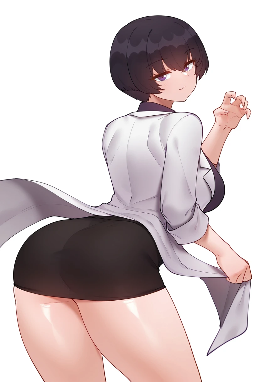 Beautiful, (masterpiece:1.2), (best quality:1.2), perfect eyes, perfect face, perfect lighting, (1girl), (solo), (female focus), brunette hair, short hair, dark circles, light smile, mouth closed, white shirt, buttoned shirt, (black skirt), (short skirt), standing , dynamic background, arms behind back, ((wide hips)), (thick), bralless, goth girl, goth girl, corneo_runny_makeup, runny cosmetics, nudity, strangle, big breasts, big buttocks, big opai, nude, bumpy beauty, (masterpiece:1.2), (best quality:1.2 ), perfect eyes, perfect face, perfect light, (1girl), (solo), (female focus), brunette hair, short hair, dark circles, light smile, mouth closed, white shirt, buttoned shirt, (black skirt), (short skirt), standing, dynamic background, arms behind back, (( wide hips)), (thick), bralless, goth girl, corneo_runny_makeup, runny makeup, nudity, strangle, big breasts, big buttocks, big European style, nude, bumps, fine, normal proportions, fine portrayal
