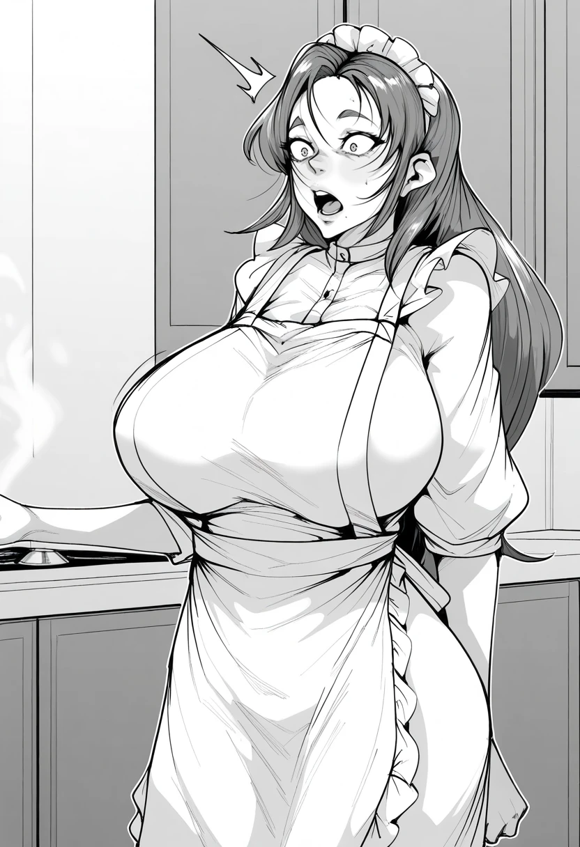Mom、Big Breasts、apron、Plump thighs、