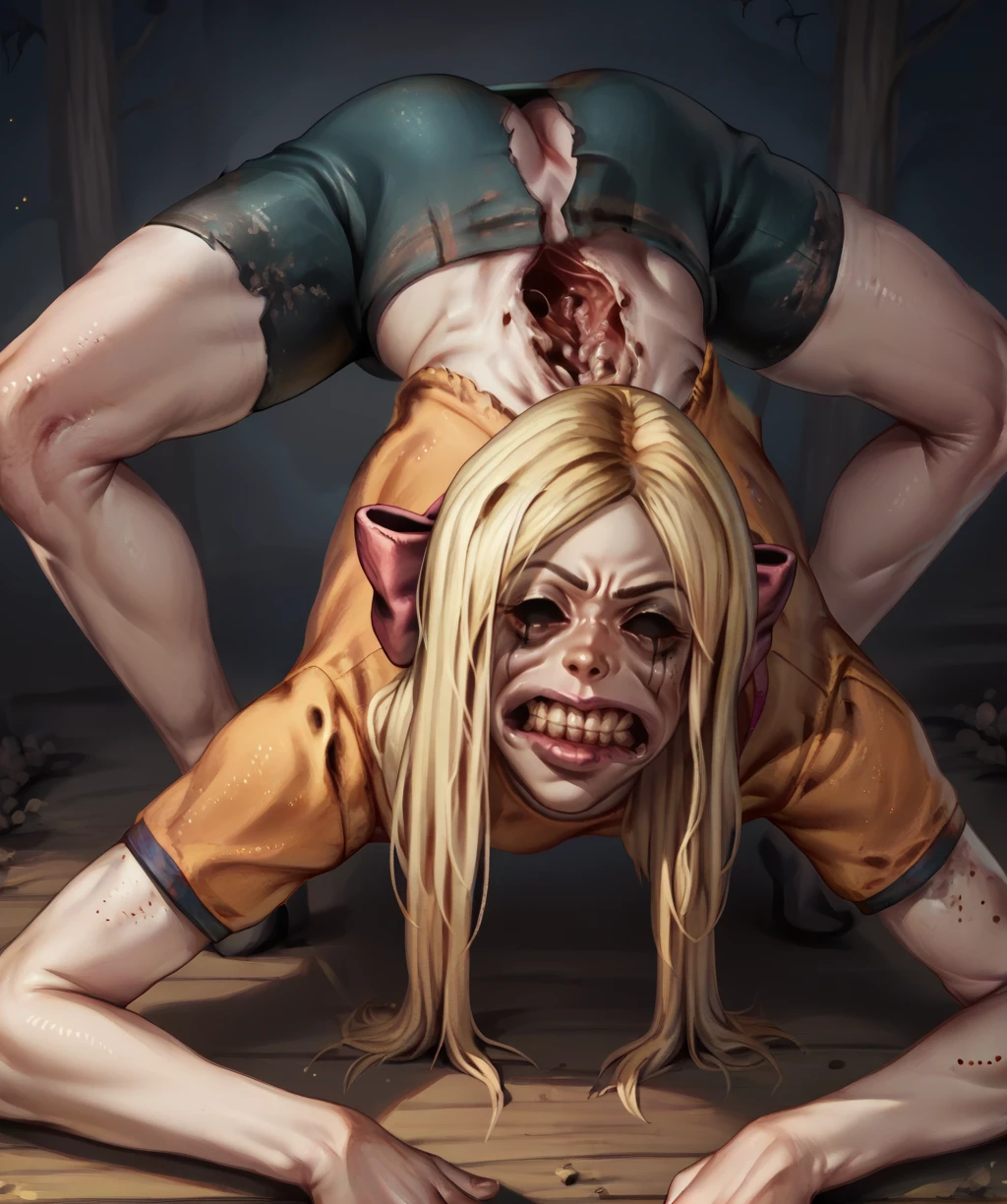 (1 girl), (carnage skinless physique:1.25), (skeletal emaciated face:1.25), (black demonic eyes:1.25), (cara delevingne:1.25), (1 super muscular undead skinless succubus with gigantic horns:1.25), (covered in red necrotic rotting skinless muscle:1.25), (exposed muscular and skeletal anatomy:1.25), (perfect fingers:1.25),(8k, RAW photo, photorealistic:1.25), dark horrific scary atmosphere, hellish landscape, Hellraiser like atmosphere,