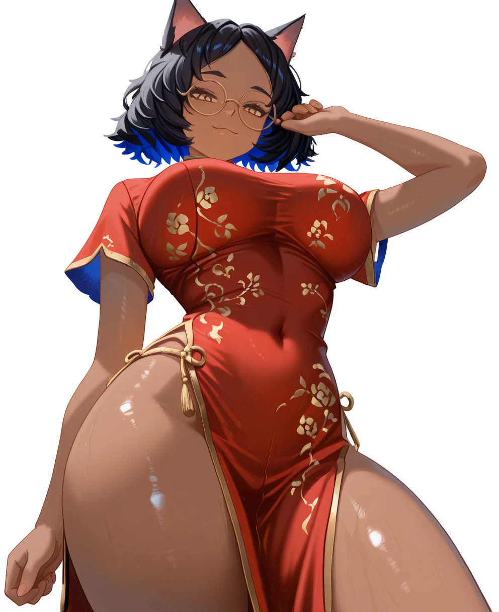 1girl, solo,((toddler)), (little female ,10yo,wide hip:1.3),gigantic breasts,loli oppai,
(short, , chibi:1.2), nsfw,revealing chinese ,china dress, (fusion of chinese_dress and highleg leotard:1.5),(wearing doctor's white gown),(((Chinese traditional patterns print on leotard))),Rose hair clasp,skindentation, white Clothes, ((no panties,exphosed groin)),white_background, absurdres, highres,akane, TendouAkane, ,cowboy shot,