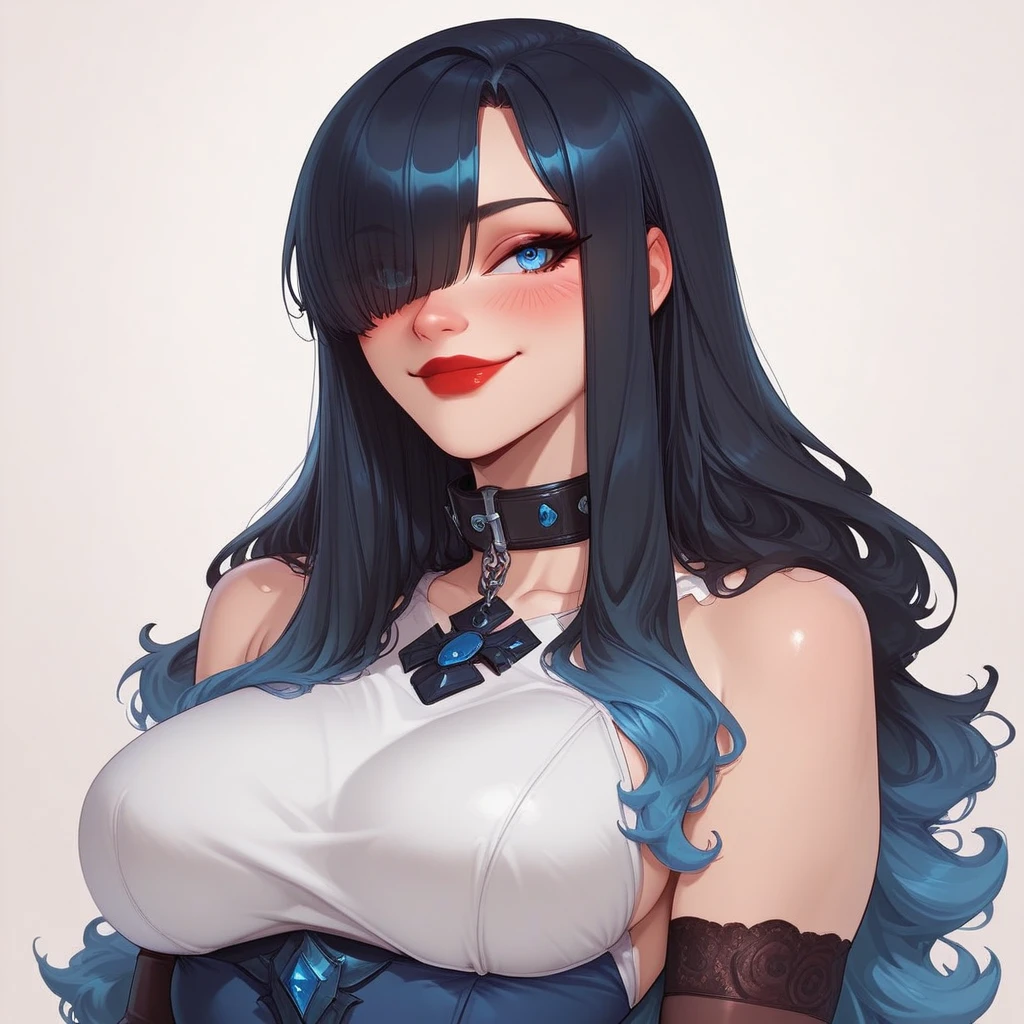 (((I want a Draconian, with a curvy body, hair as black as night, deep blue eyes, wearing striking clothes))),(((Alone)))