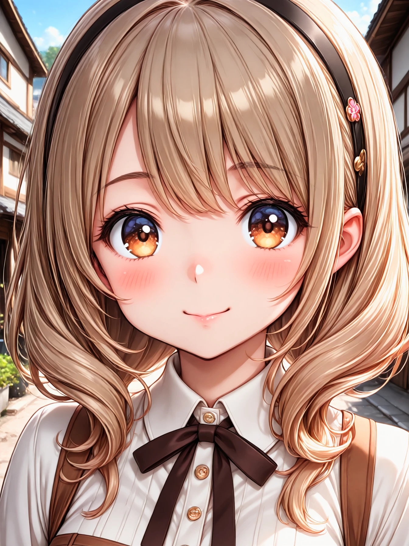 A cute girl in the village, portrait