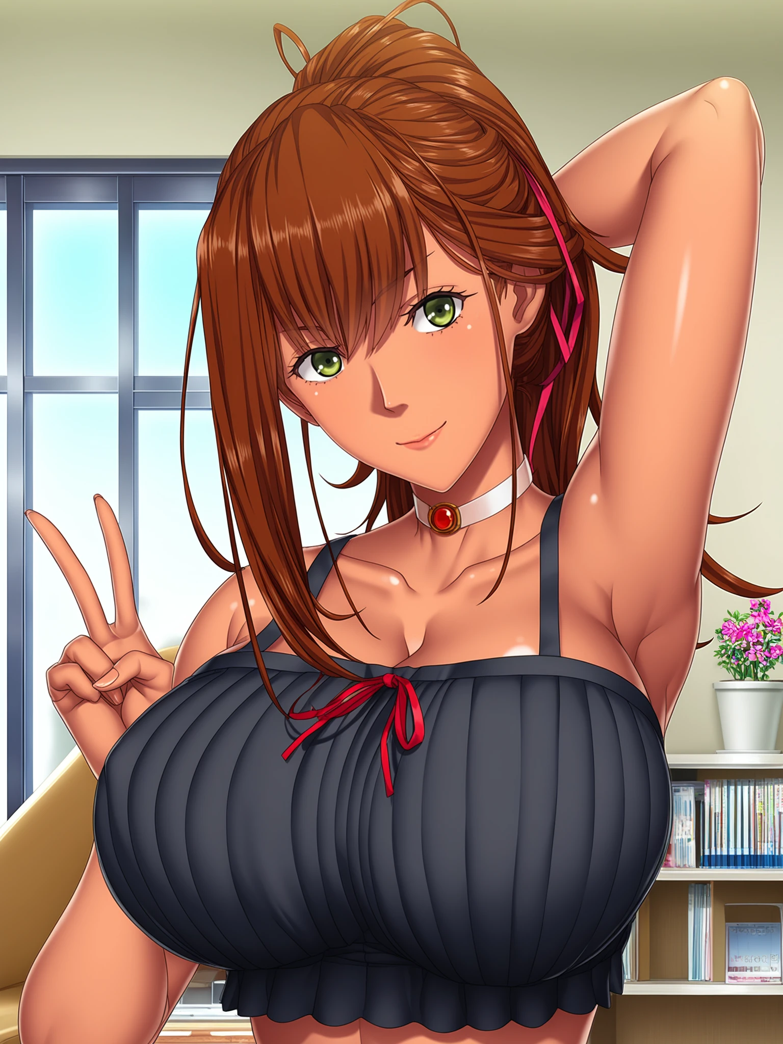 table top, highest quality, Highly detailed CG Unity 8K wallpaper, sexy witch , long dark blonde wavy hair、off shoulder knit, dark blue pleated skirt, medium milk, saggy breasts, cleavage, blush, shy smile, bare shoulders, (white pink floral panties、、Bra with pink floral pattern on a white background、show panties、((open your legs))）high heels、nice magic book、Castle Church、sexy pose、Sit on the floor、side boob、