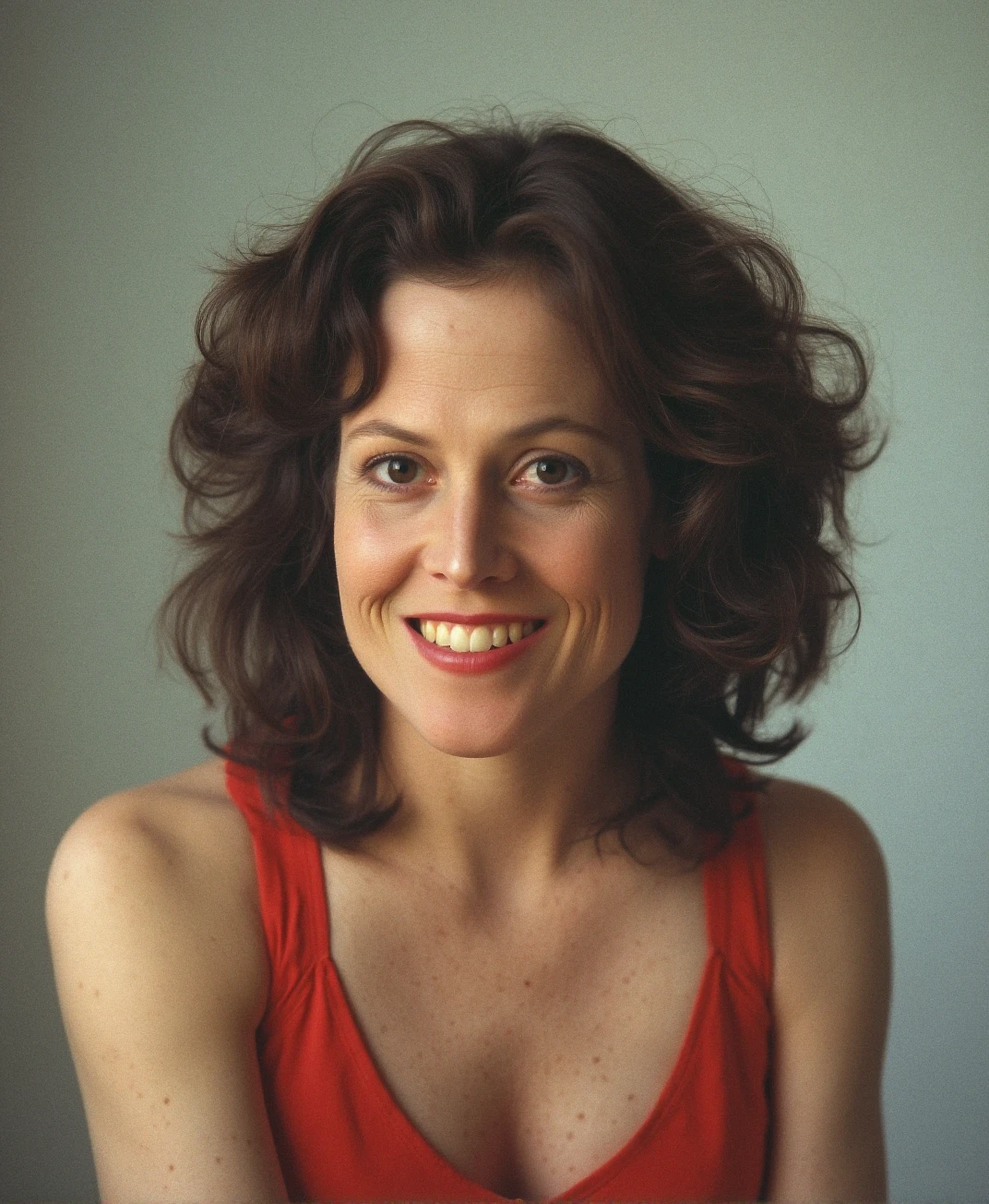 An analog photo of (sks woman:1)