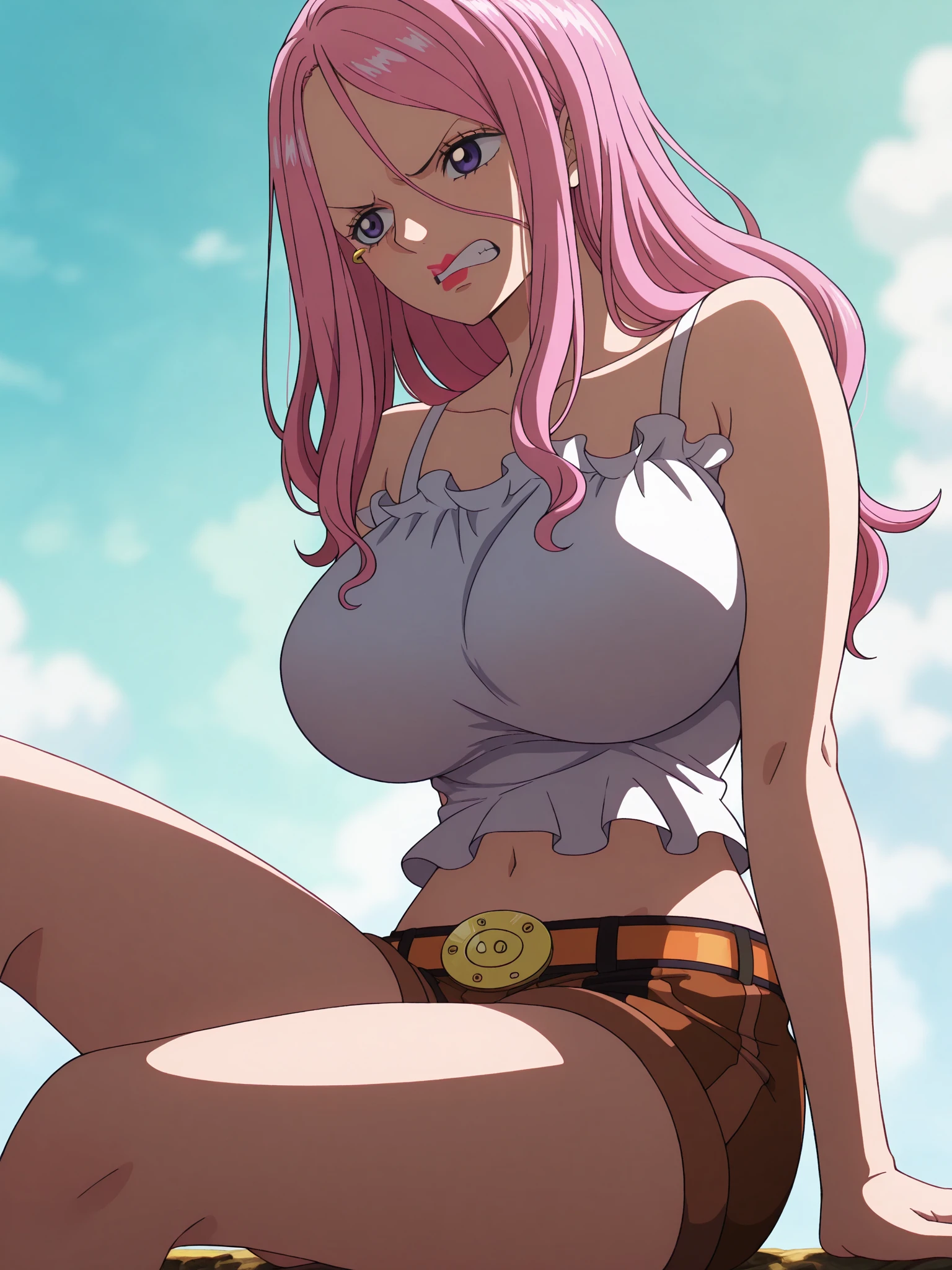 Ultra-high definition image quality、beautiful girl、Yamato、ONE PIECE、One Piece Wano Country Arc、ONE PIECEのYamato、One Man、18-year-old、very happy、Woman riding man、Cowgirl、Sex、Sex、On the boat、Highest quality,Big Ass、Big Breasts、Thighs、Spread your legs and put your dick in your pussy、Gal-style panties、Sweaty buttocks、Sweaty buttocks、pubic hair、Reaching orgasm、Sweaty crotch、Gal-style braジャーを披露、Gal-style bra、Angle from directly below、Shift panties to the side, Her vagina is visible、Inserting the penis into the vagina、Cowgirlfuck、Shaking breasts、surprised、男と女は愛し合いSexする