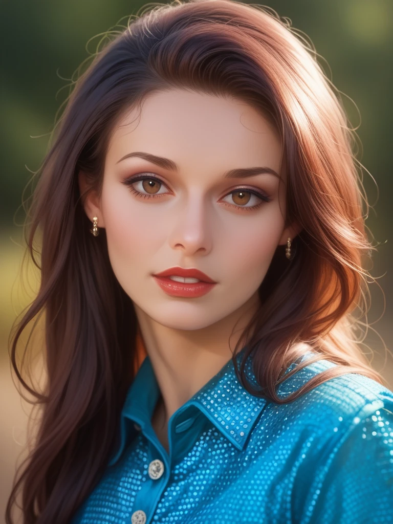 score_9, score_8_up, score_7_up, detailed, cinematic, focus, bokeh, (portrait), face focused, Dani3ll4Rush, Daniella Rush, <lora:Dani3ll4Rush-pony:1>, bokeh, (portrait), face focused, 1girl, long hair, (looking at viewer), lipstick, mid shot, button shirt, ultra detailed, 8k, skin pores, grain, photograph, retro fashion, analog, film, nineties, outside, beachside, shoreline, sequins, nighttime