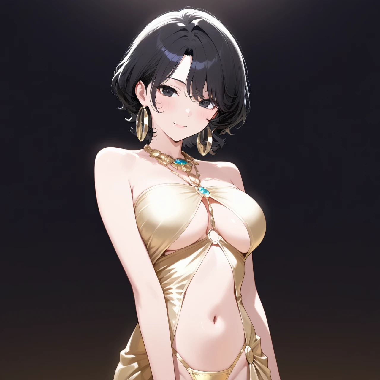 Cutout dress with high thigh slit v1.0