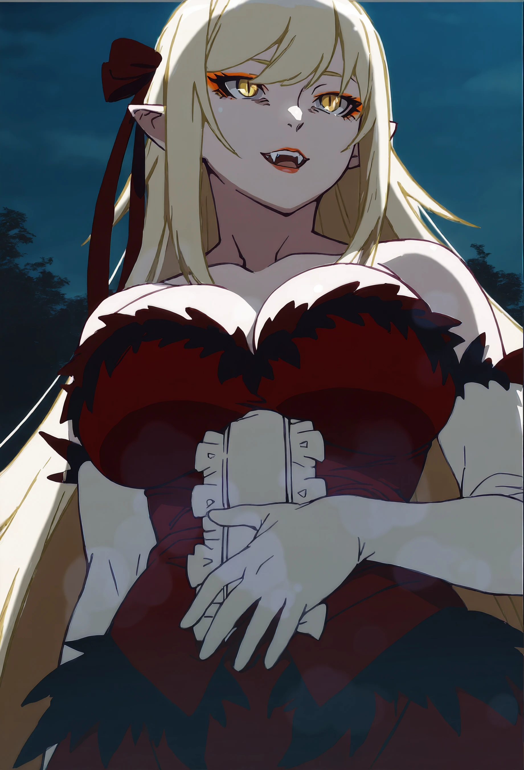 {4k image}, 1 beautiful elf woman, 30 years old, long hair (black), medium breasts, facing the viewer with a neutral expression, chest bandage, {centered image}, {just face and chest photo}, no background, Manga Semi-Realistic Art Style (monochrome)