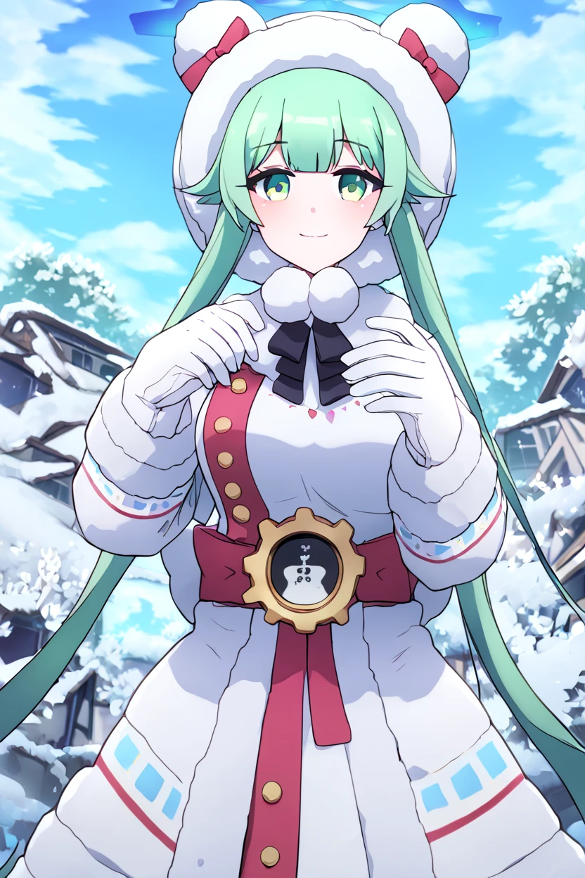 maria balthasar white skirt, (masterpiece, best quality:1.2), solo, 1girl, Maria, expressionless, looking at viewer, ahoge, bodysuit, outer space, (dynamic pose:1.0),happy,smile,(centered,scale to fit dimensions,Rule of thirds), ((snowy pine forest at night)), with dark stormy clouds,winter,scenery:1.25,((snow forest background)),Christmas tree, highres,sharp focus,(ultra detailed,extremely detailed),(((vibrant colors,vibrant theme))),(intricate),(masterpiece),(best quality), sitting, spread legs
