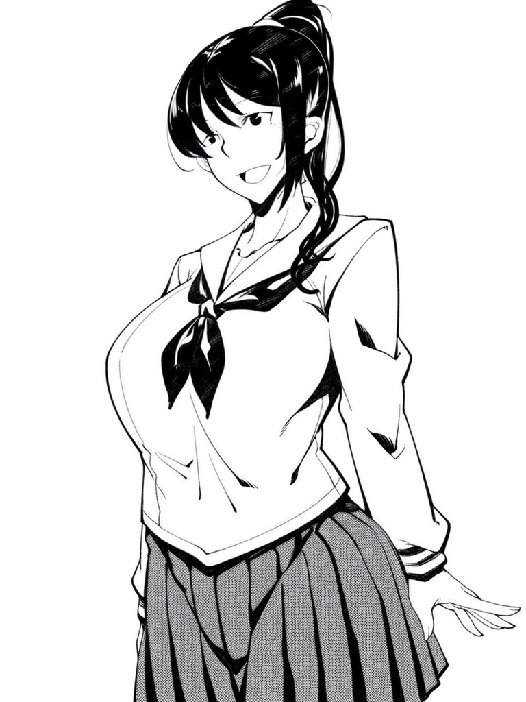 horikoshi kouhei , disorganized, boku no hero academia, High resolution, alone, yaoyorozu momo, school uniform, big breasts, ponytail