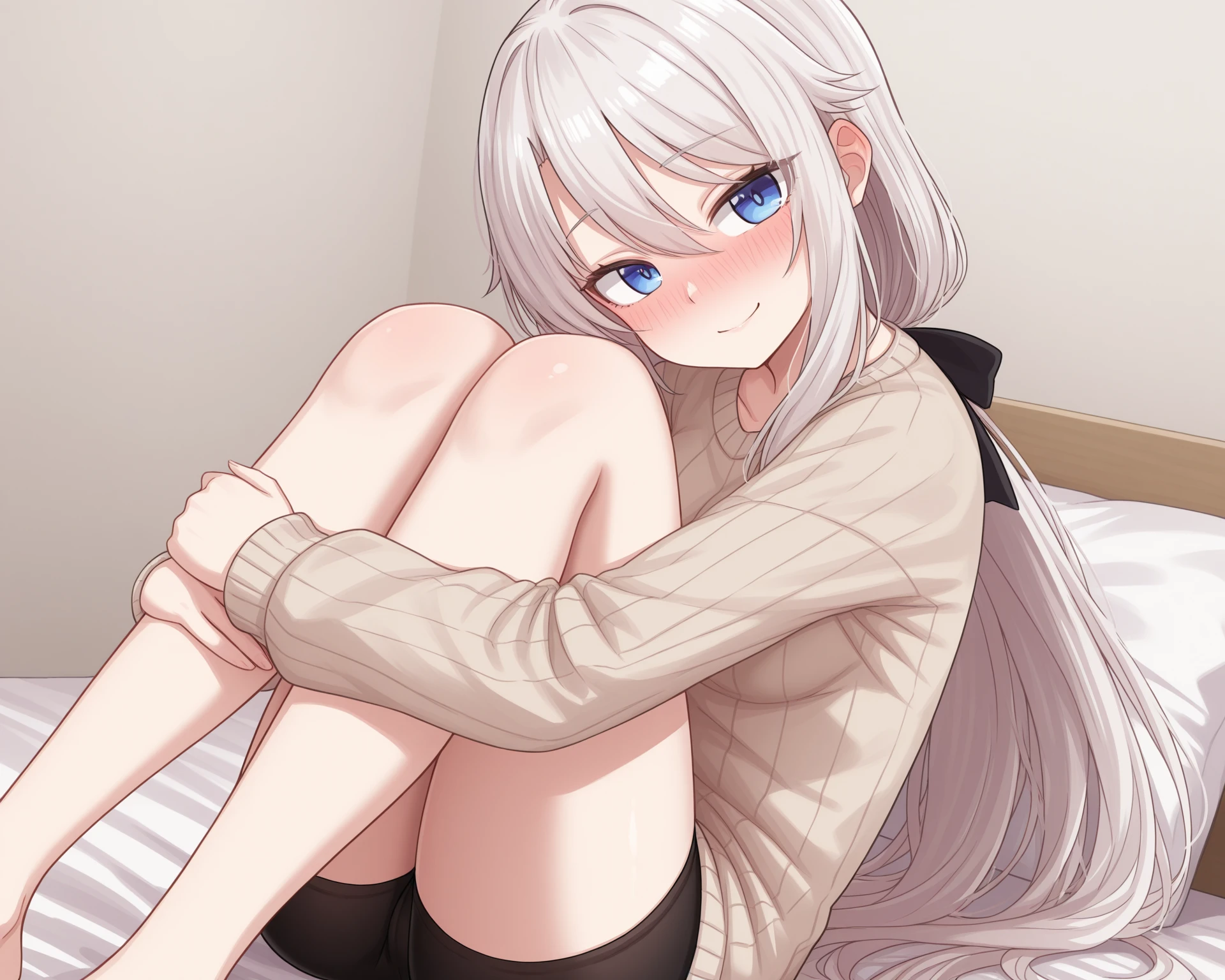 Cat Cat Sister,adolable,k hd,largeeyes,Shy,Be red in the face,JK,Harnes,Bare legged,White hair and red clothes