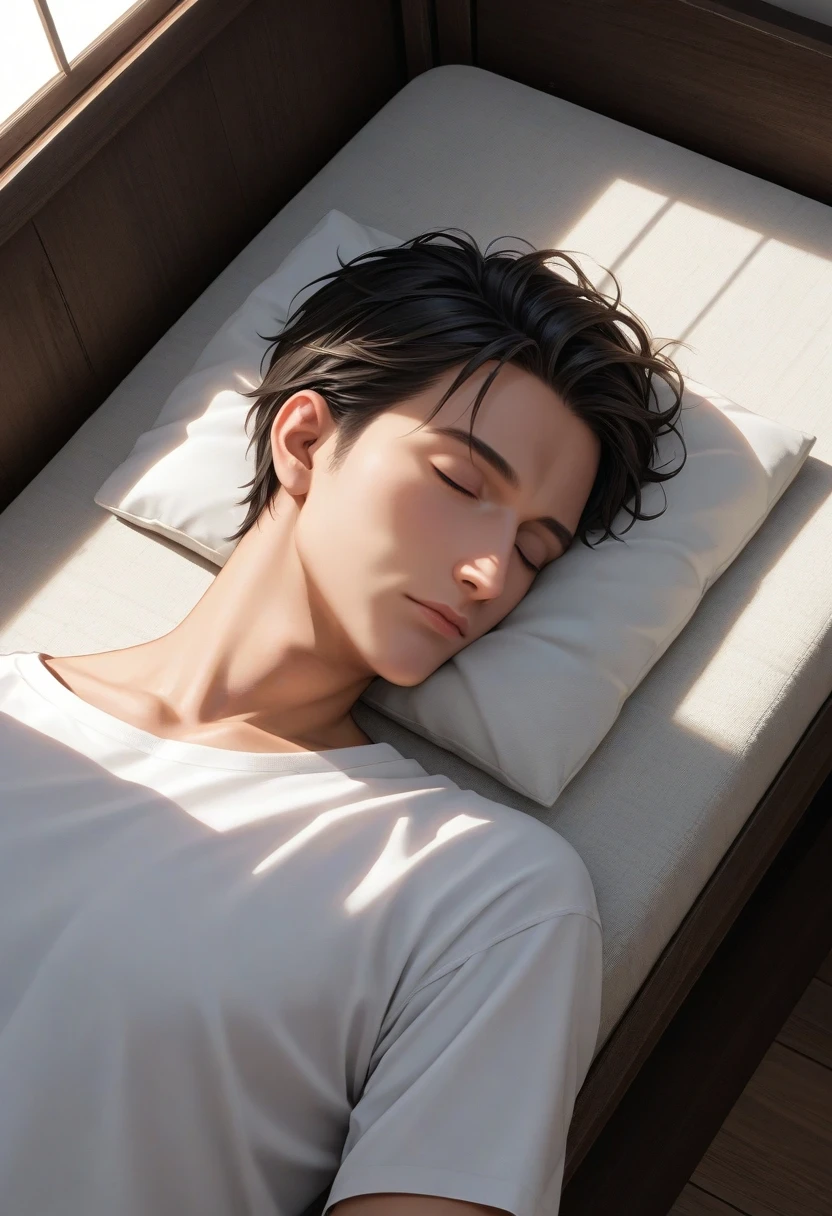 score_9,score_8_up,score_7_up,source anime,best quality,best aesthetic,perfect anatomy,1boy,solo,(detailed background,look at viewer,Caramelldansen,sleeping upright,dynamic angle,pov of boyfriend,overhead shot,Asymmetrical Composition,Shelf lighting),<lora:StS_detail_slider_v1:1>,<lora:age_slider_v4:2.5>,