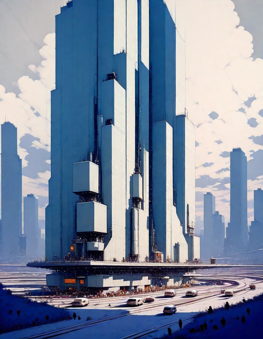 masterpiece, best_quality, very_aesthetic, highres, absurdres,very_aesthetic, ultra detailed,
<lora:negXL:0.5> <lora:scifi_super_structure_IL_MIX:1>
scifi, sf, scenery, science fiction, scifi_super_structure,urban street,business_ditribute,road,grass land,park,cars,traffic jam,retro artstyle, track,rail road,station,
blue sky, cloudy sky, skyline, skyscraper,