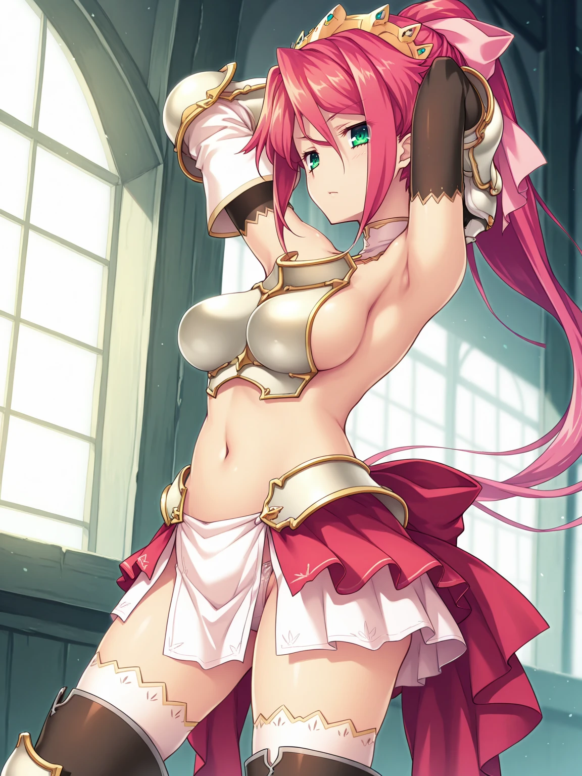 ((((1girl,tall stature)))and(((1shota boy,short stature)))),((((hetero)))), 1girl,(tall stature:1.4),(curvy:1.4), cornrow,extra long hair,pink hair, brown eyes, large breasts,pale skin,shiny skin,body on bruise,disgust,mocking,looking down,close mouth, clench teeth, BREAK ((magical girl, cute)), (cum:1.4),cum in pussy,(cum on clothes:1.4), cum on breasts,cum on body,cum on facial, bukkake,cum in mouth,cum on hair,(excessive cum), BREAK (1shota boy:1.4),(short stature:1.4),(short penis:1.4),dark-skinned shota boy,interracial, sexual ecstasy,trembling,(He wears boxing shorts),Boxing Gloves, BREAK ((vaginal,sex)),rape,1shota boy hold head,(clothed sex),((fertilized egg)), ((implantation)),egg cell,sperm,((wrestling ring)),(((masterpiece))),(((best quality))),((ultra-detailed)),(illustration),((an extremely delicate and beautiful)),(detailed background),