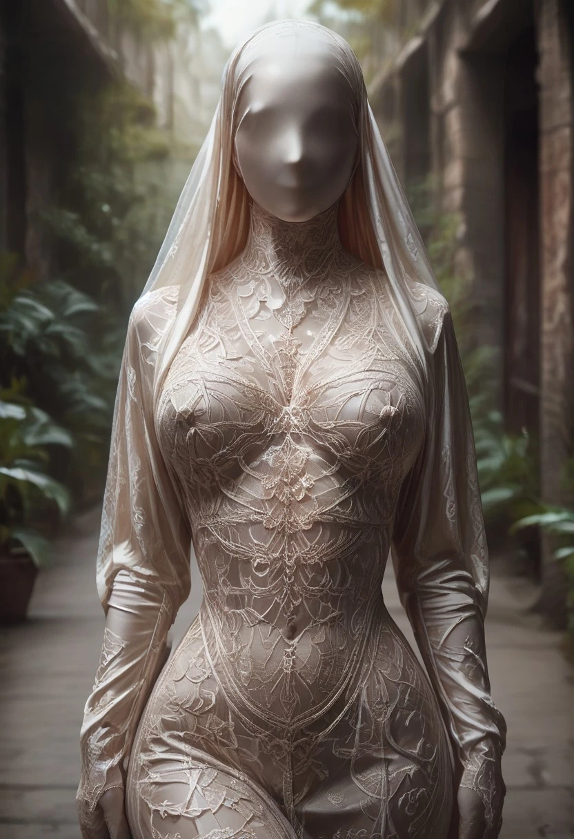 score_9, score_8_up, score_7_up, rating_safe, concept art, semi-realistic, 1girl, solo.
Sexy body, (Big breast), (Round breast).
Lace Burqa.