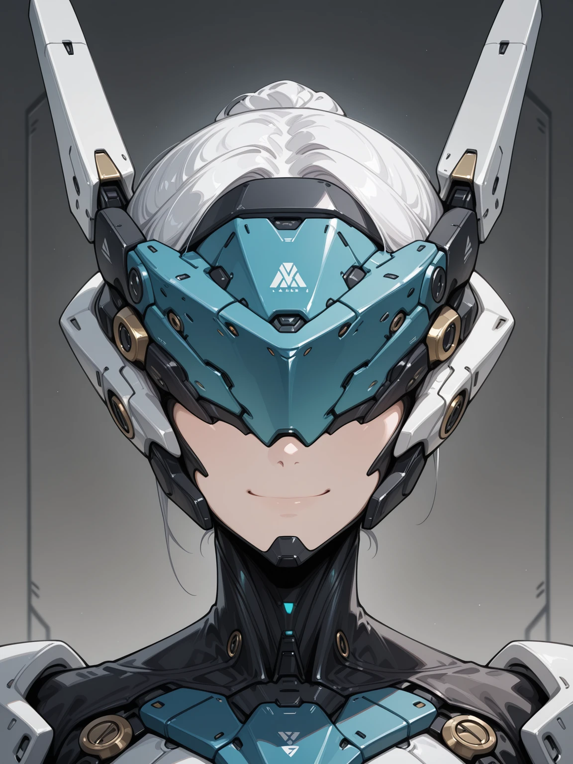 masterpiece,best quality,amazing quality,very aesthetic,absurdres,newest,
BREAK,
, science fiction, , portrait,
solo, ,1girl, , , headgear, covered eyes, smile,
<lora:Anachrotech_Mecha_bits_Illustrious:1> an4chr0t3ch,