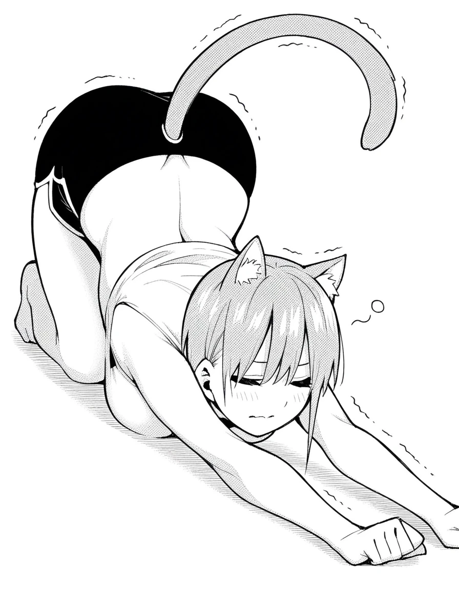 Side view、One Girl、There is a ????? in front of you、Huge penis、A lot of shame、驚くほどHuge penis、Black penis、Small breasts、be scared、Furry、Fox、??????? in the face、Staring at the ?????