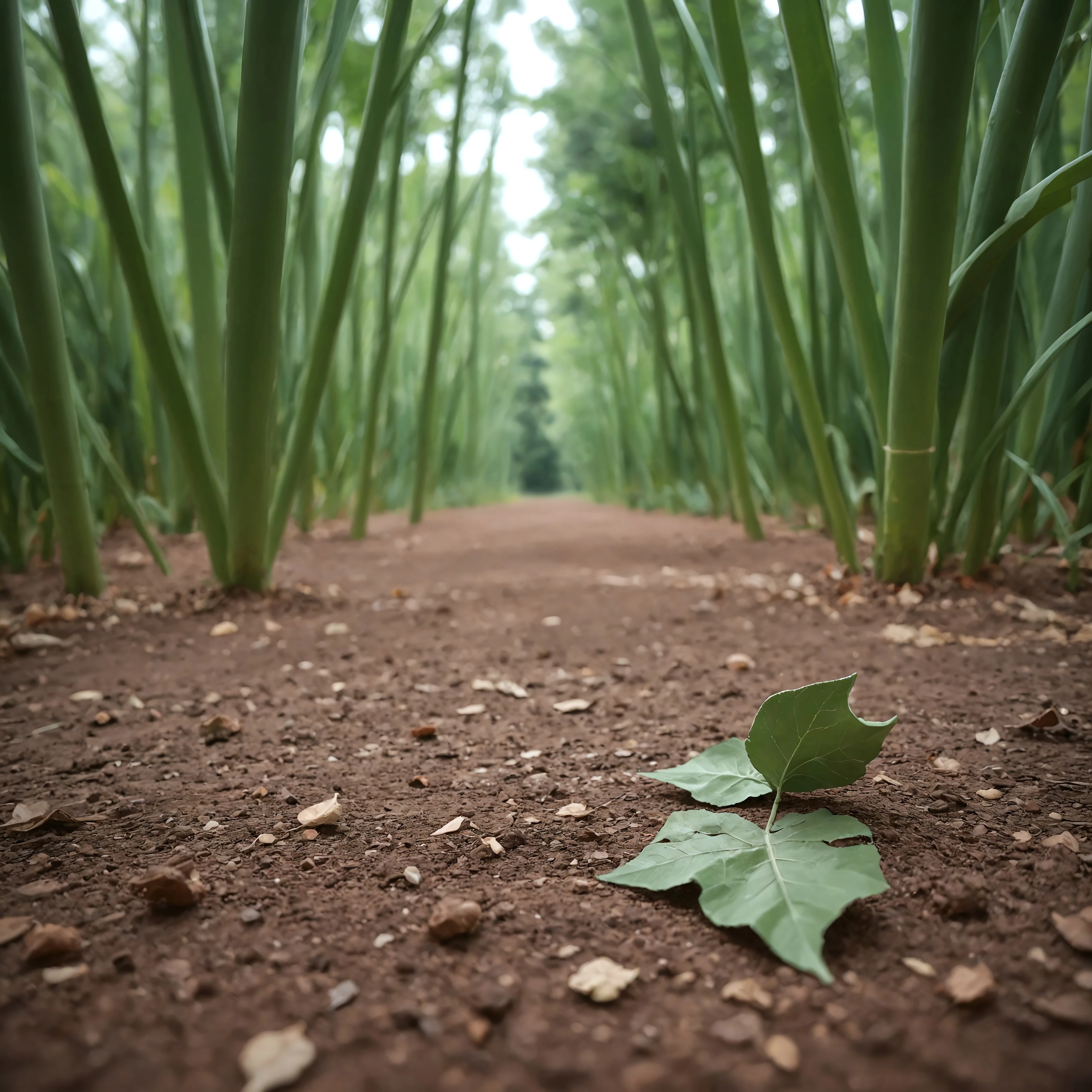 painting, no humans, outdoors, blurry, day, scenery, leaf, still life, depth of field, nature, plant, Mgtinywrld_yrd