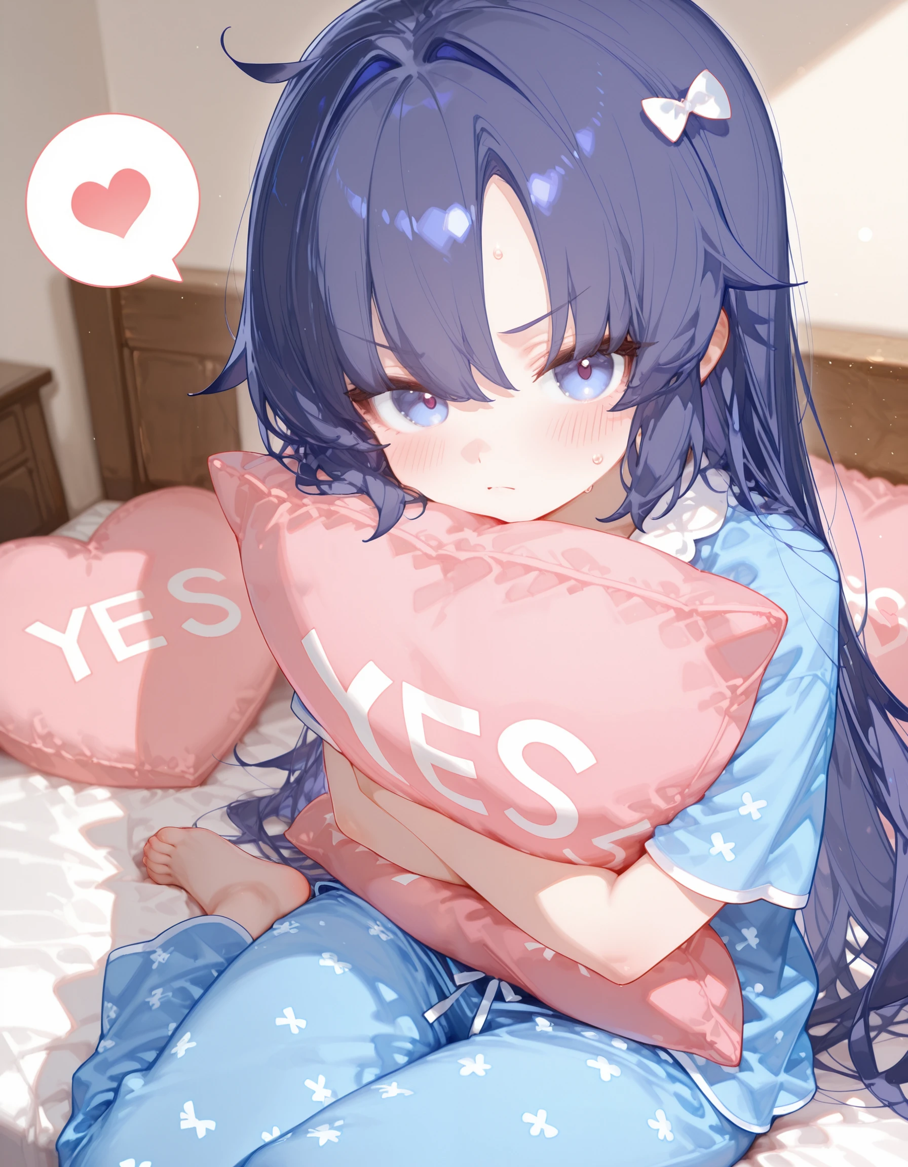 Black Star Red and White  style, Kawaii Design, The most beautiful girl of all time、chibi, cute alien、smile, (((nap))), hospital bed