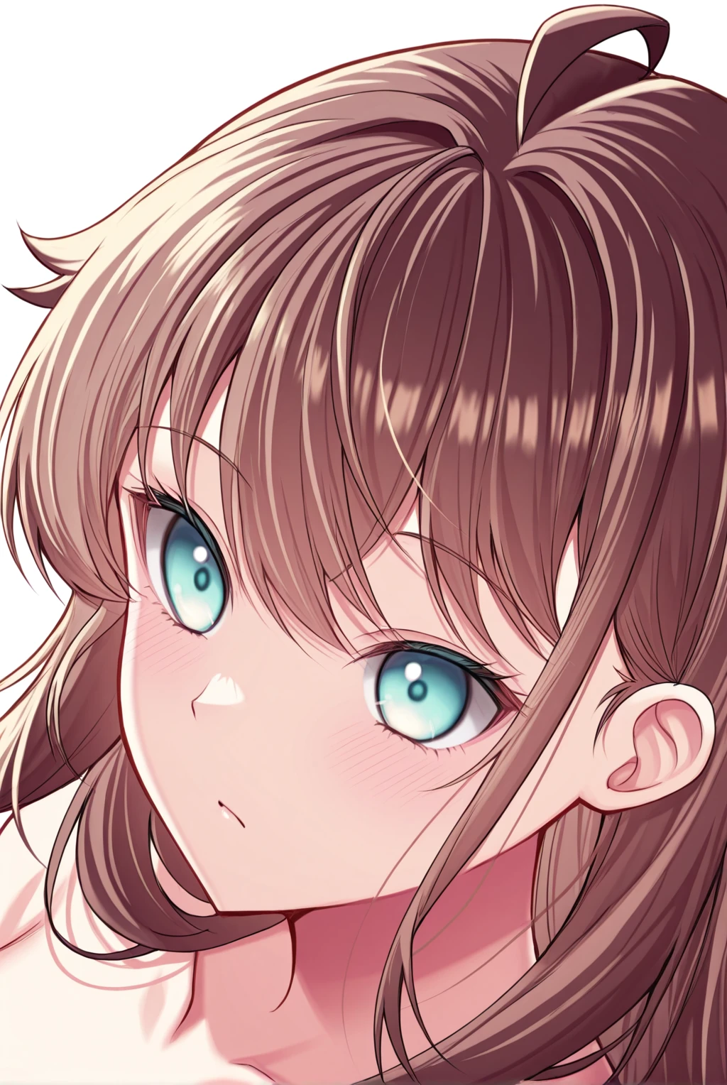 1girl,Kashiwazakikana ,aqua eyes,dynamic pose, <lora:Kashiwazakikana-OnlyCharV3-IXL:1>,brown hair,ahoge,portrait, upper body,
