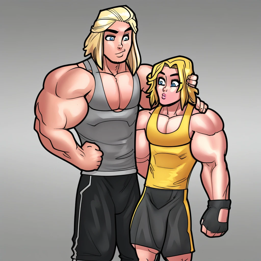 2 children,locker room,muscle size difference,male swimsuit,soft shading, mbbbbb , Link ,toon Link 